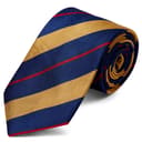 Gold & Red Stripe Navy Silk 8cm Tie Gold & Red Stripe Navy Silk 8cm Tie