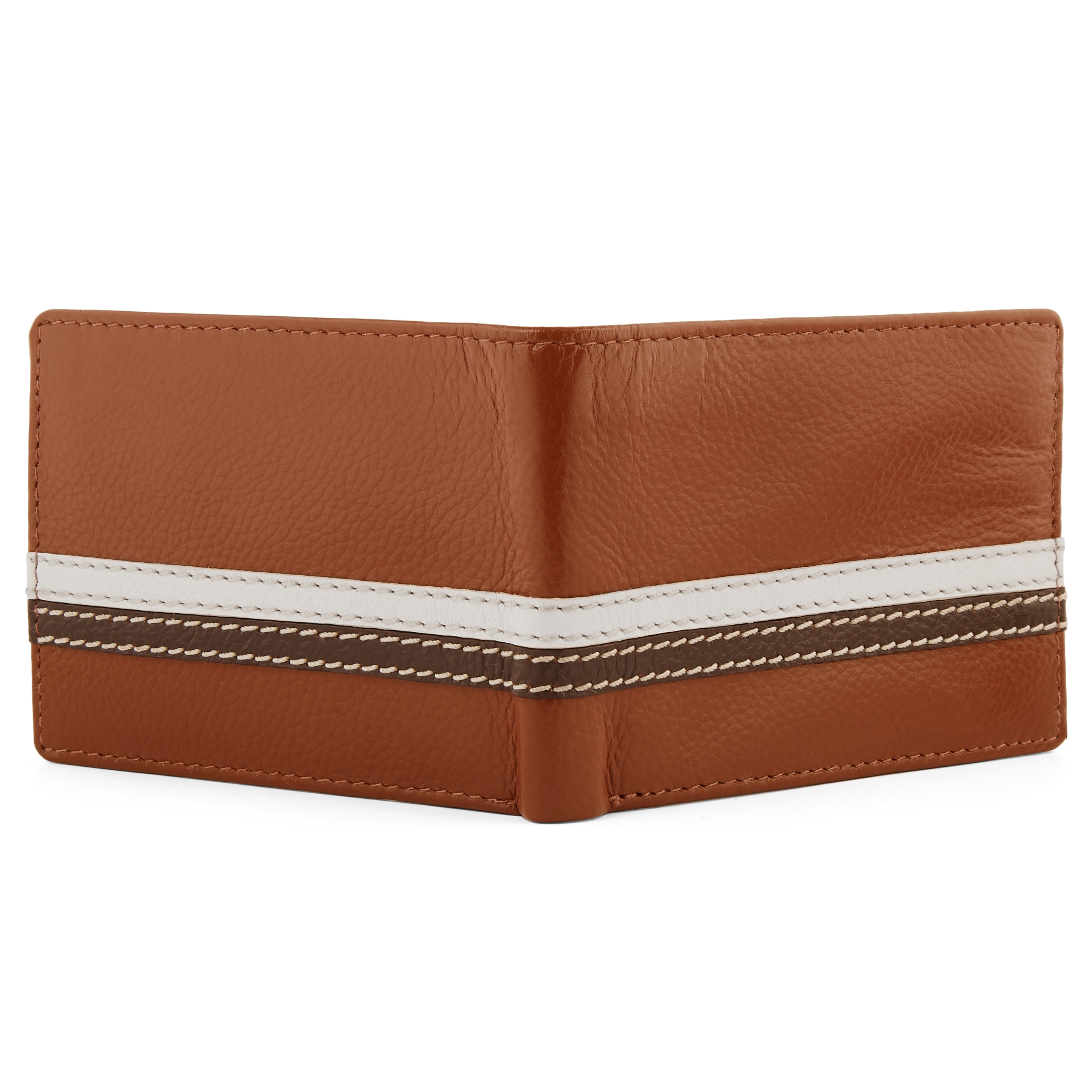 Skórzany kasztanowy portfel RFID Larry - 5