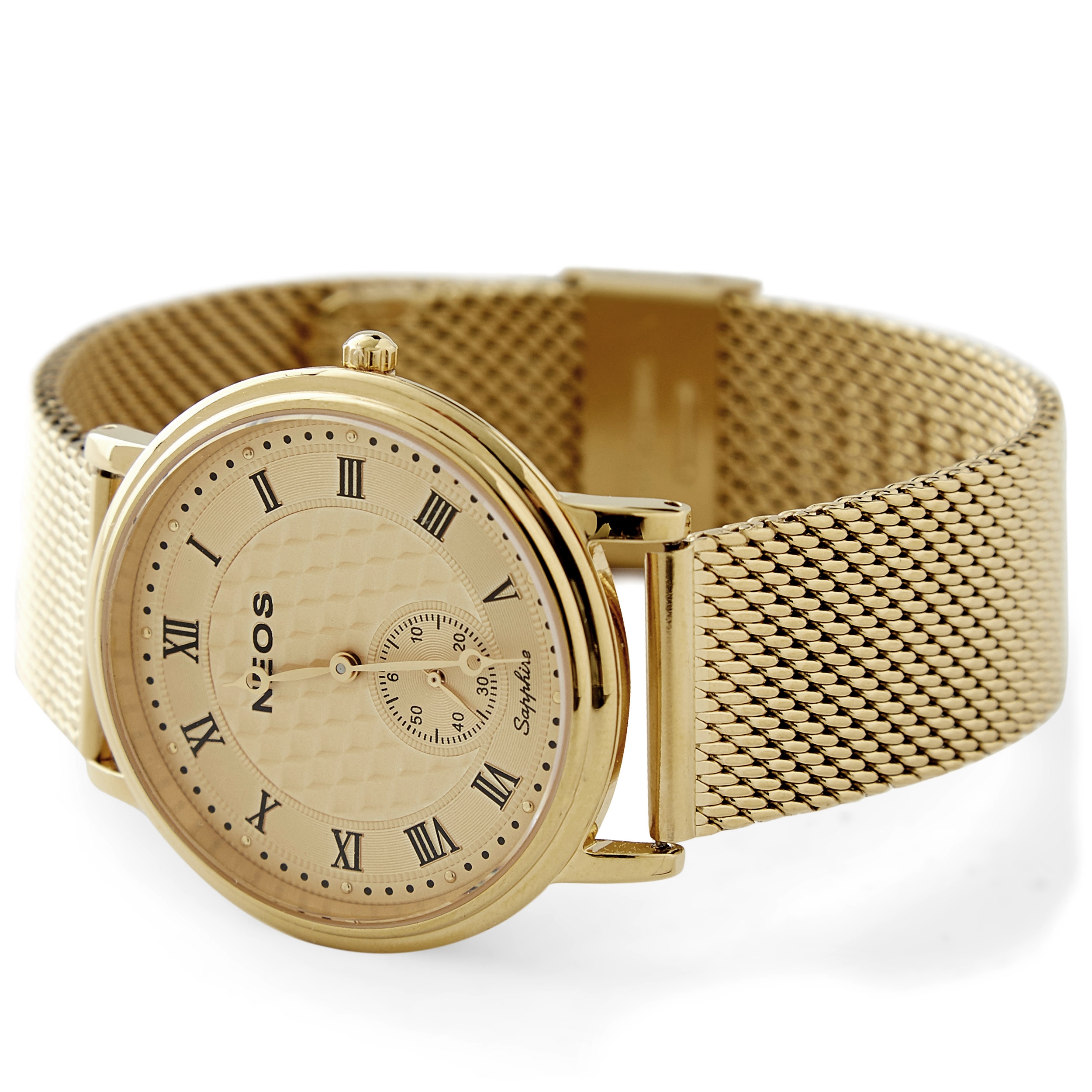 Gouden Romeins Klassiek Horloge van Saffierglas - 3