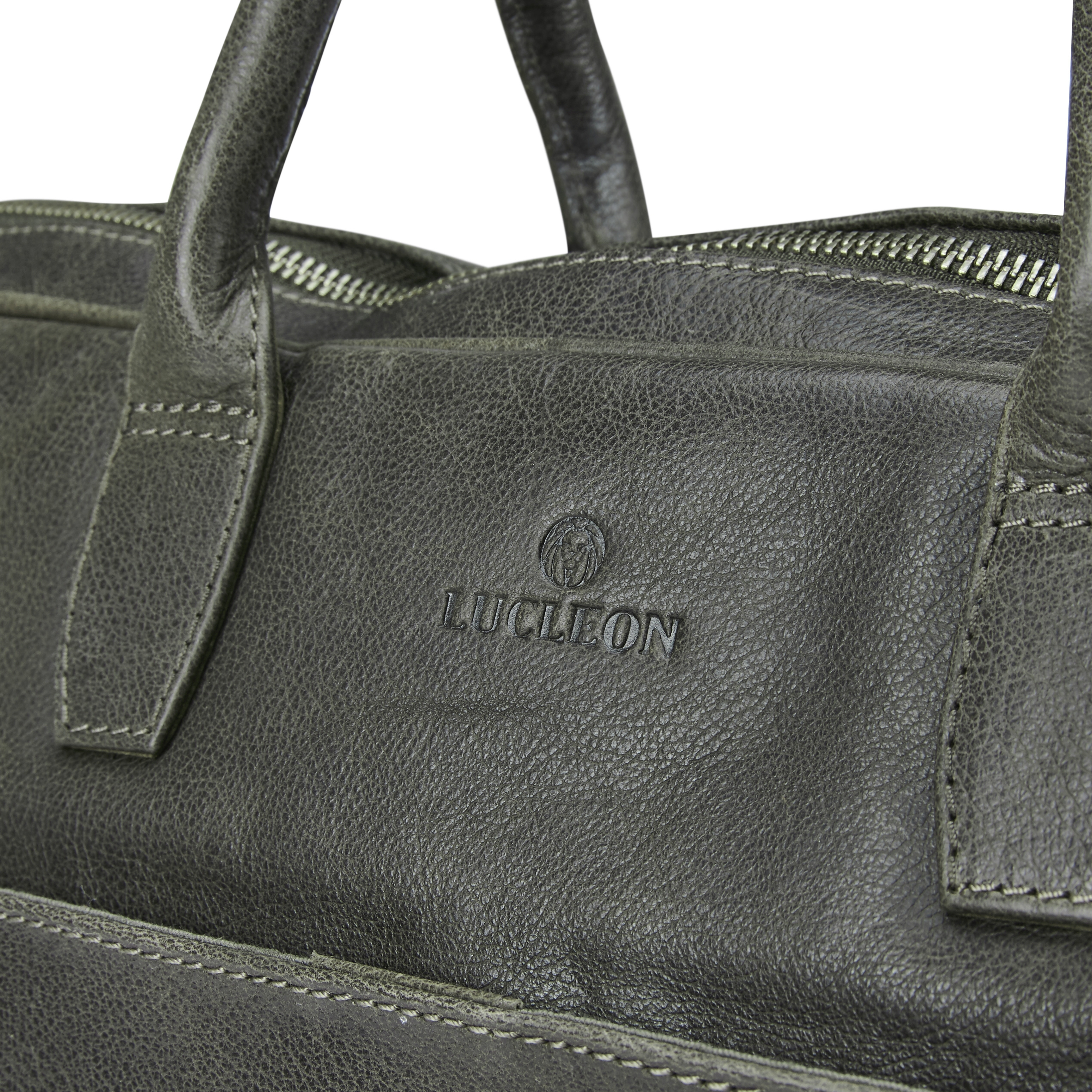 Licio Slank Brungrå 17" Skinnveske - 6