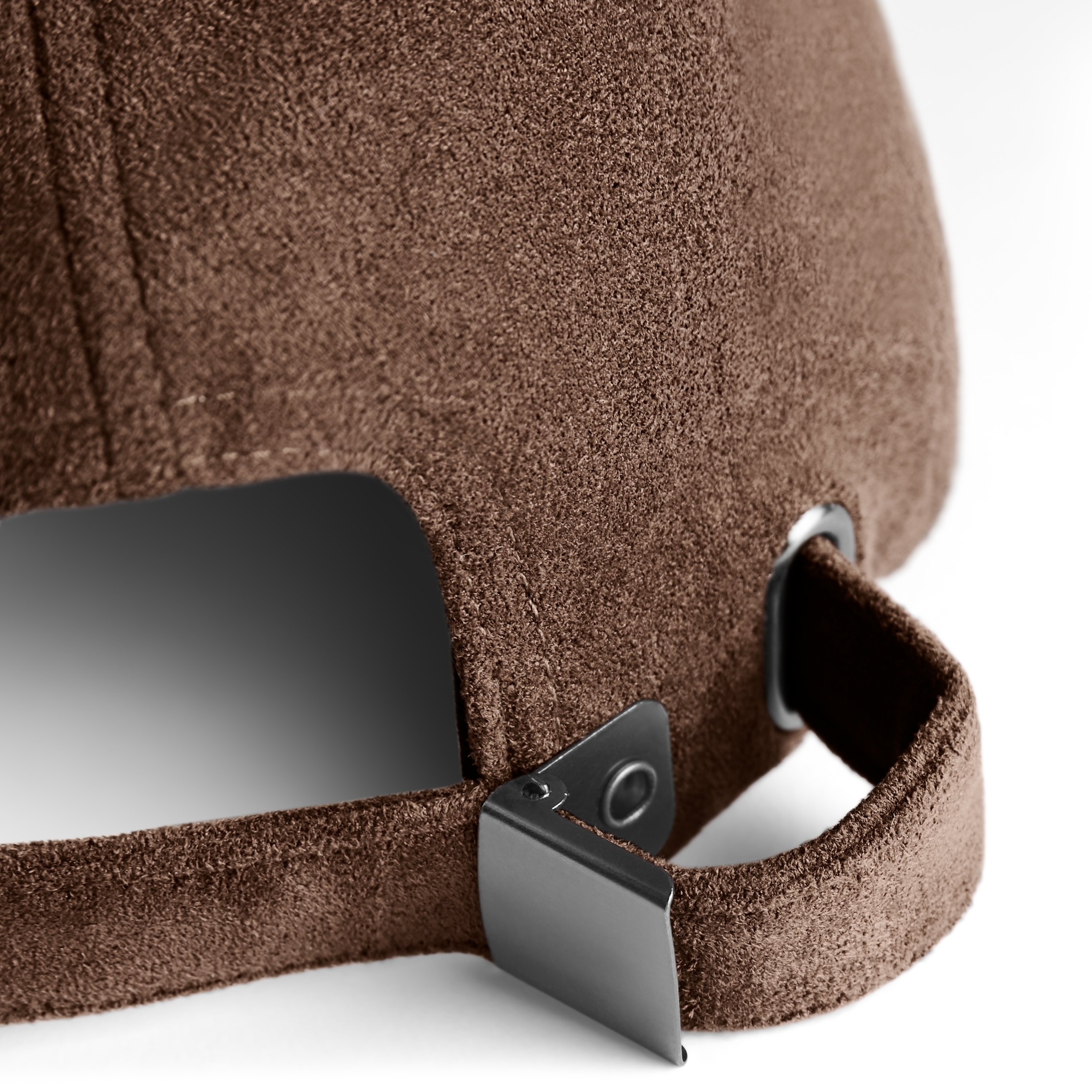 Lacuna | Dark Brown Faux Suede Baseball Cap | In stock