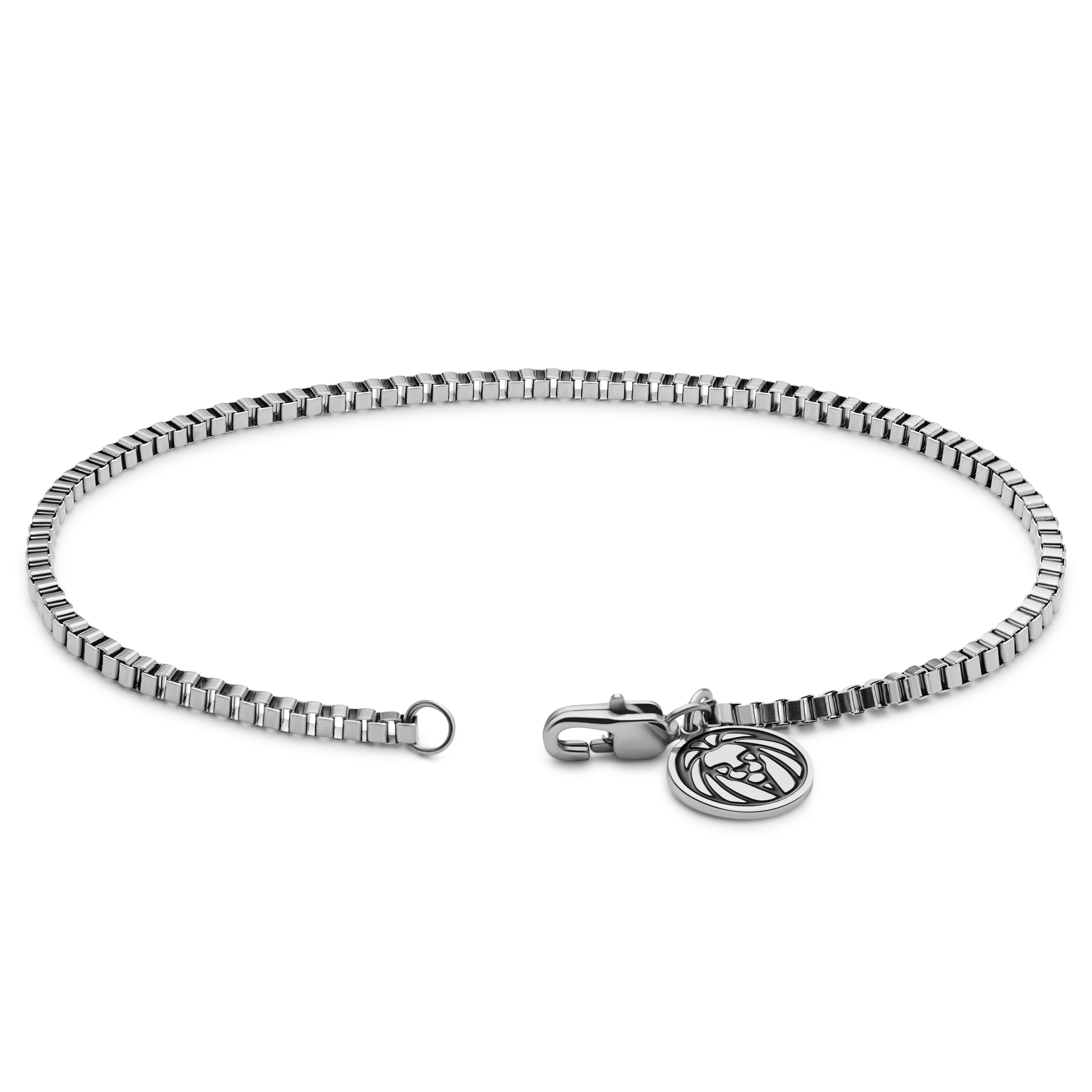 Essentials | 2 mm Zilverkleurige Armband met Vierkante Venetiaanse Schakels - 3