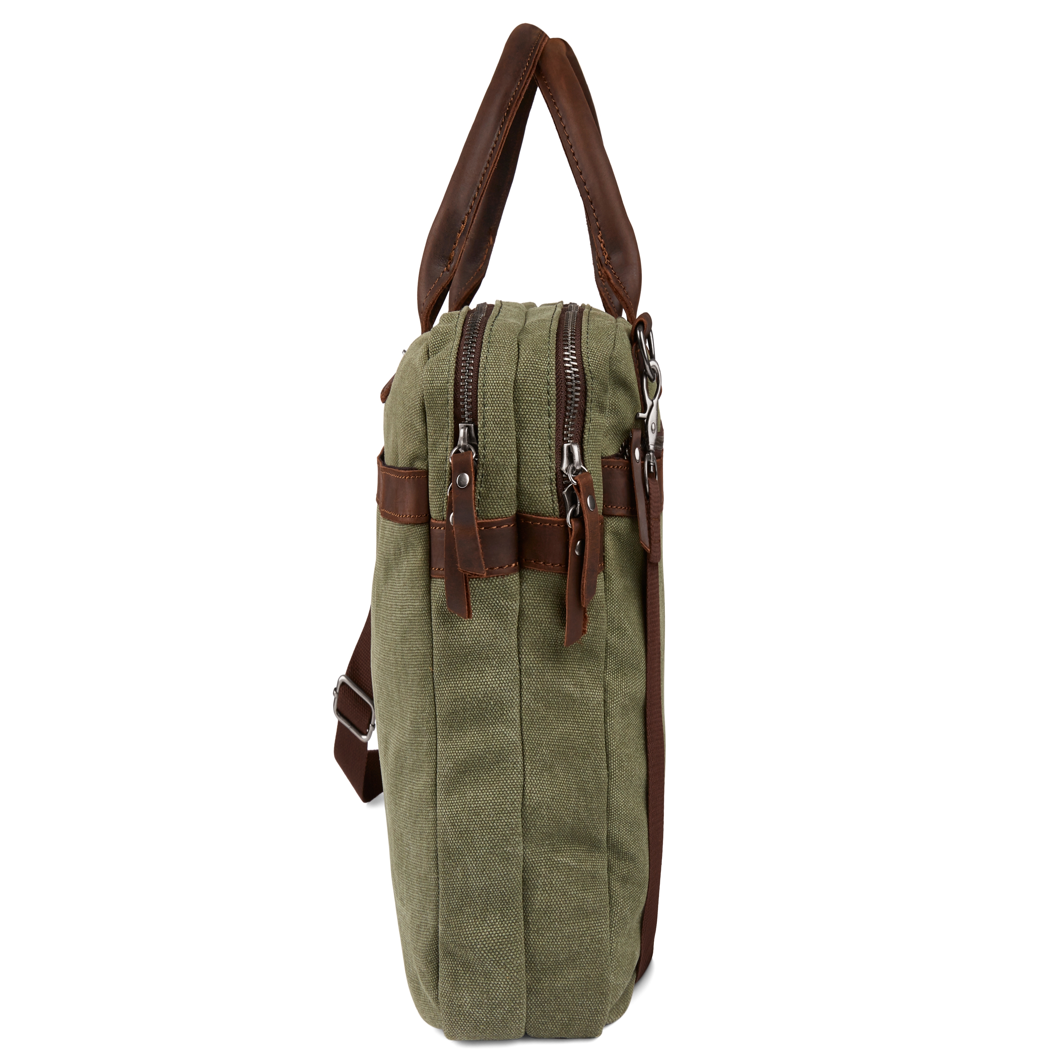 Bolso para el portátil verde y marrón Shane - 5