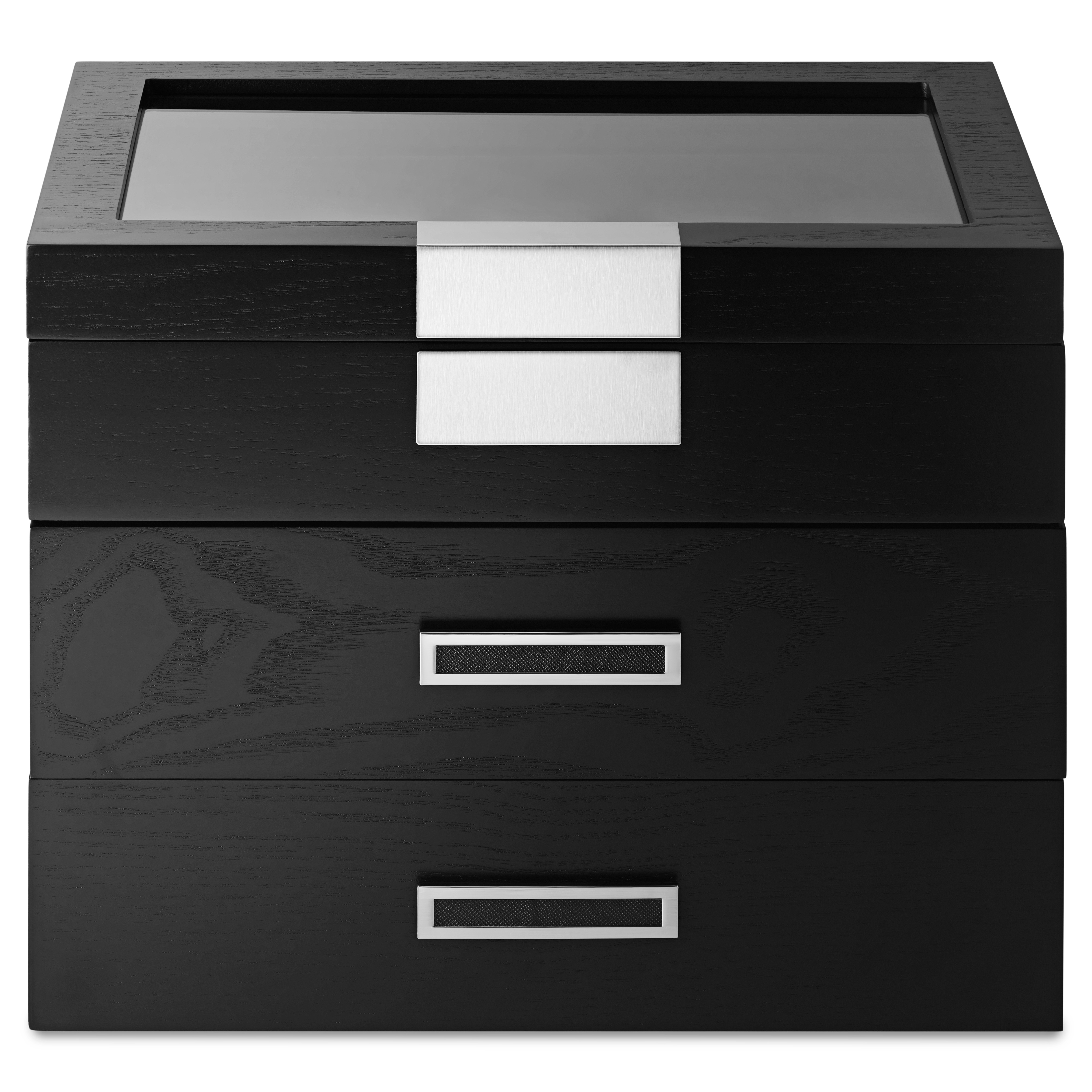 Кутия с черен фурнир за 30 часовника - 3