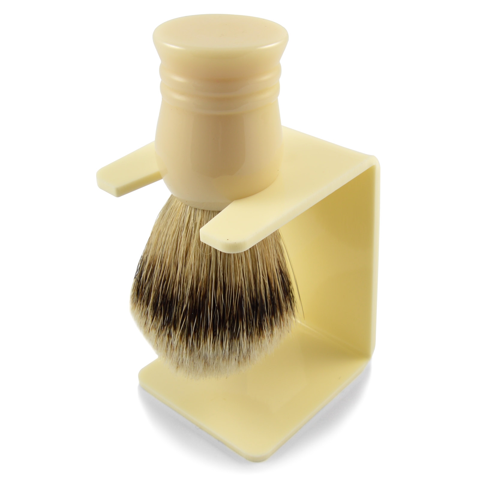 Soporte para brocha de afeitar color crema - 2