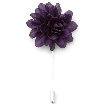 Dark Purple Lapel Flower