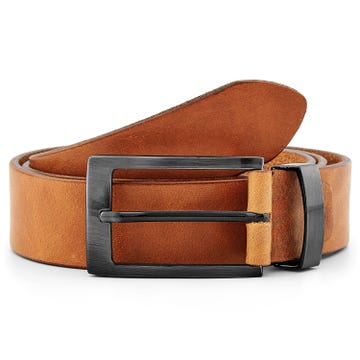 Casual Light Brown Leather Belt