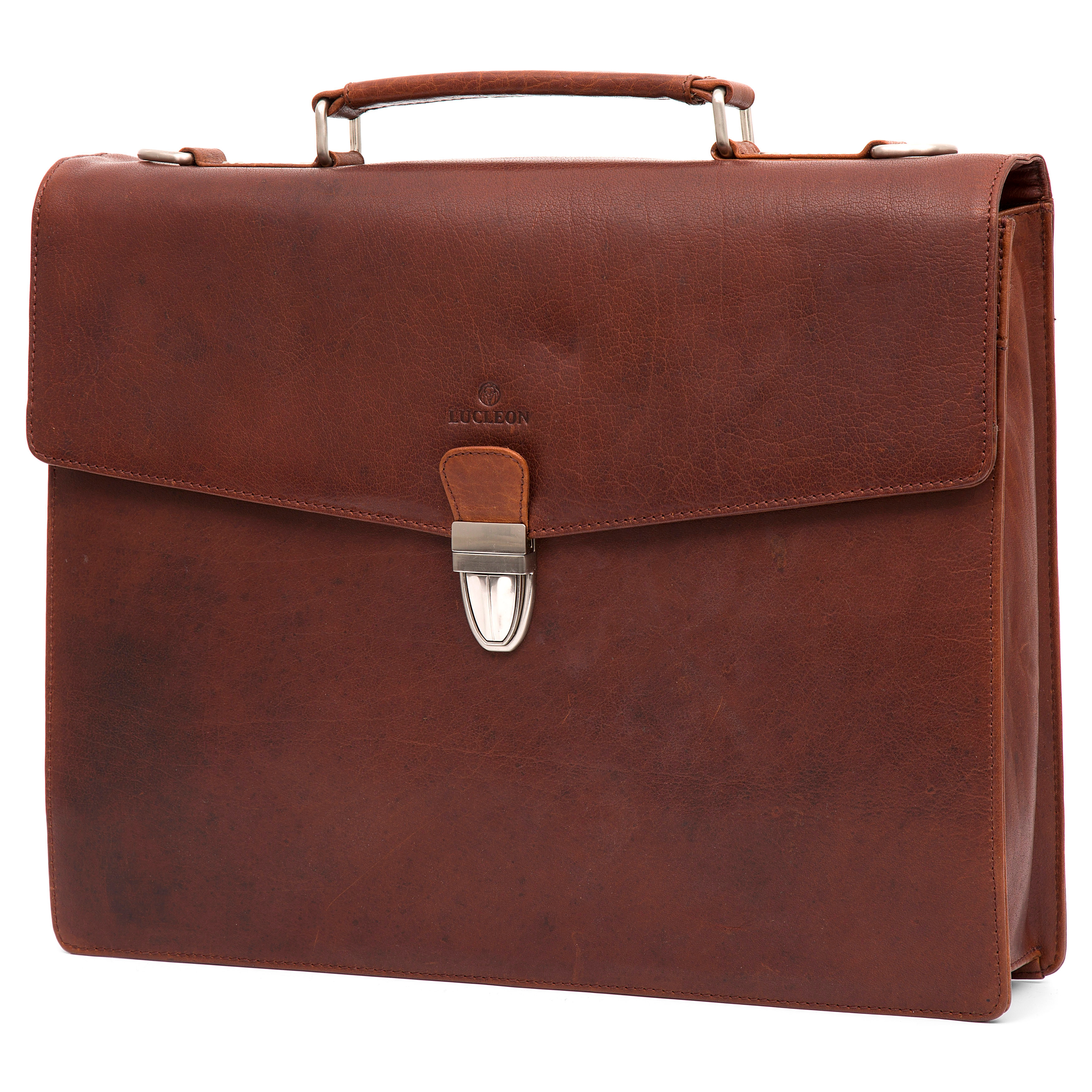 Lysebrun Montreal Skuldertaske i Læder - 1