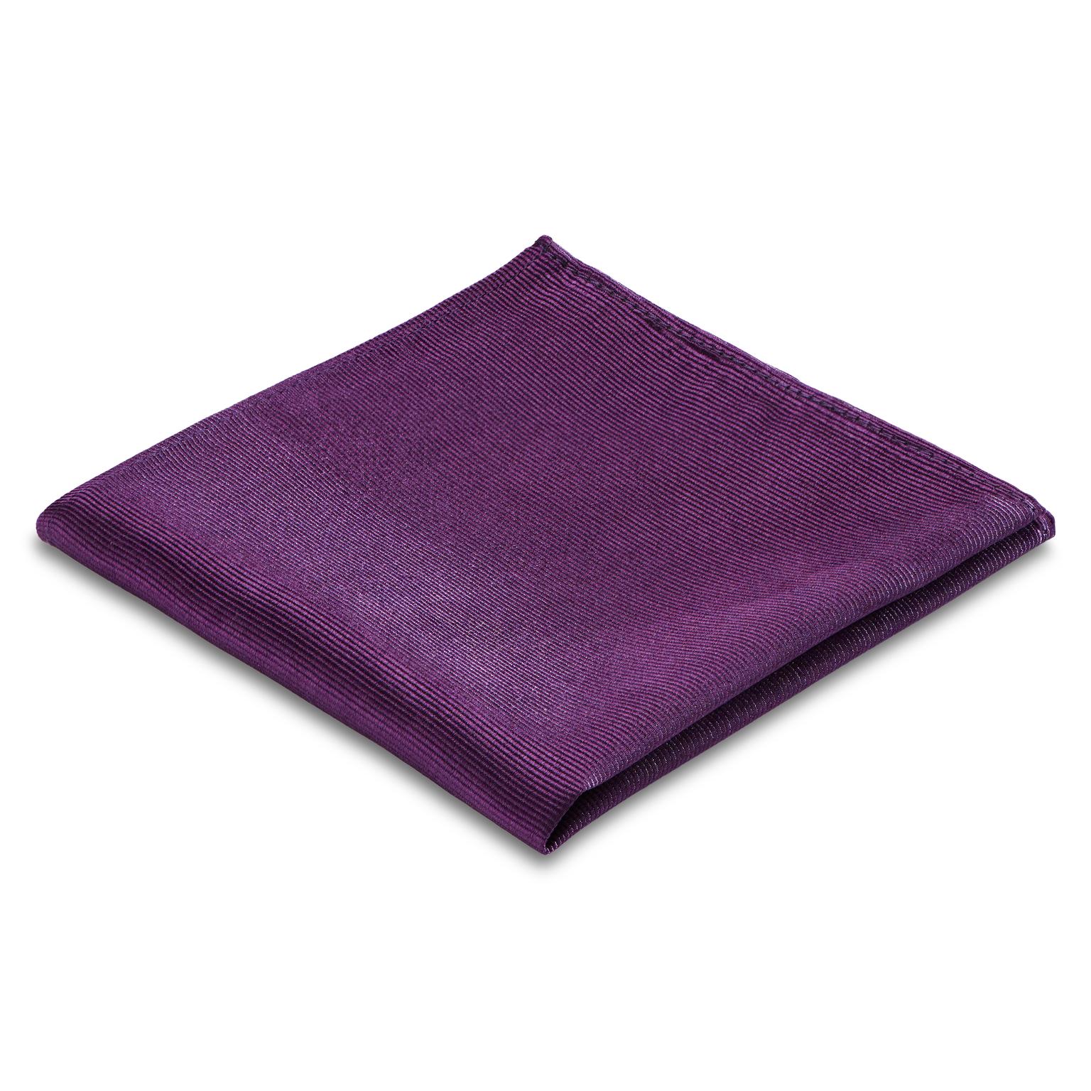 Pochette de costume violette en sergé de soie Pochette de costume violette en sergé de soie