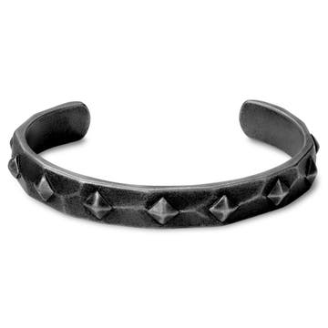 Jax Grey Stainless Steel Spike Cuff Bracelet