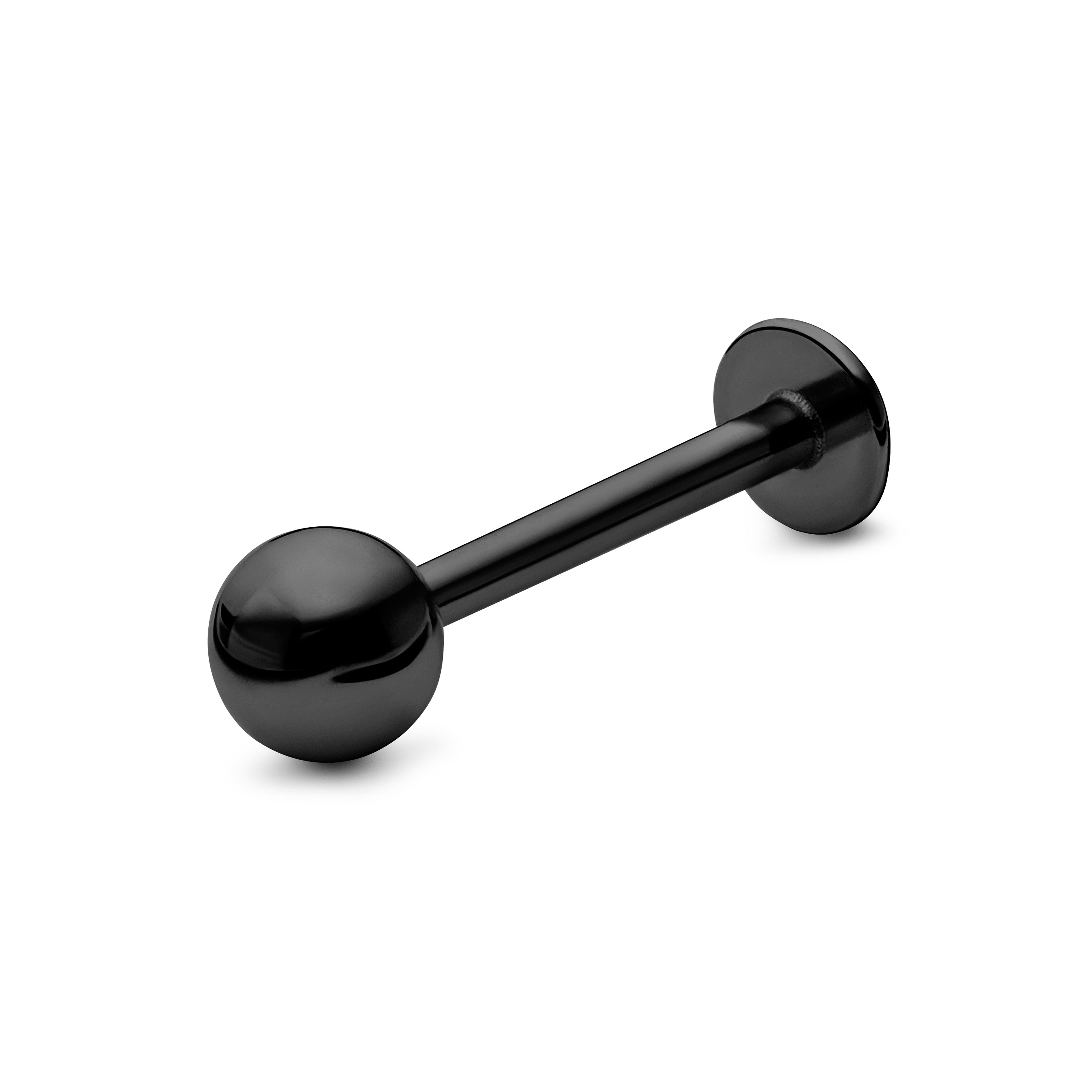 6 mm Black Ball-Tipped Surgical Steel Labret Stud