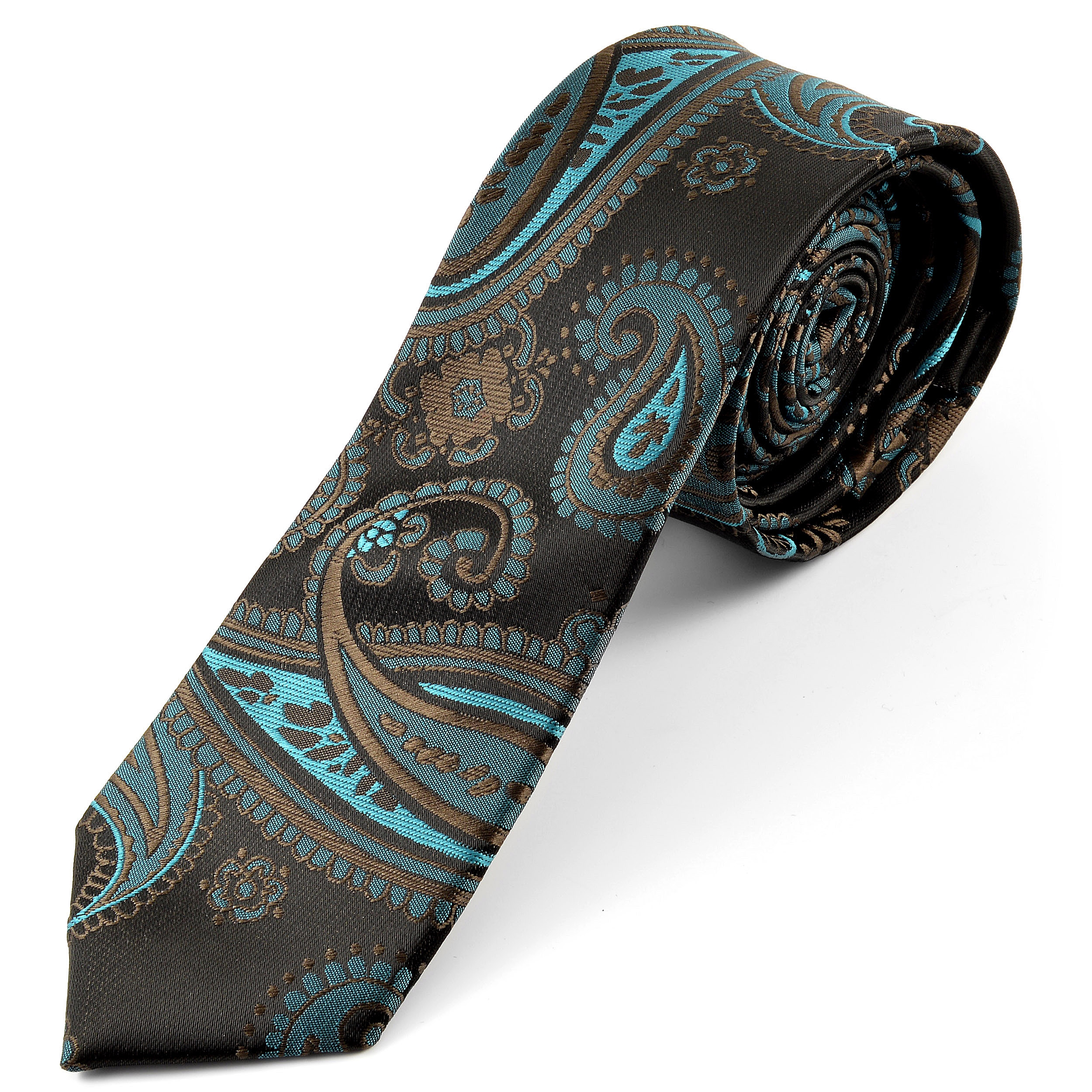 Turkis Paisley Silke Slips - 1