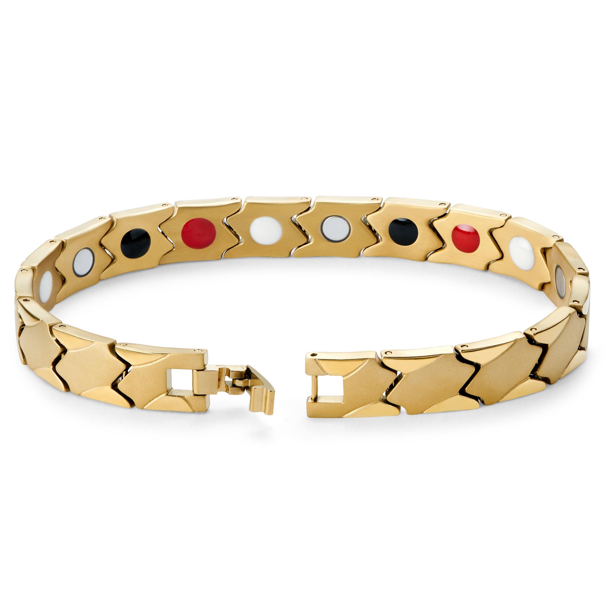 BRACCIALE UOMO CON CUBI IN TITANIO E MOSCHETTONE IN ORO ROSSO 9KT - MANO Jewels - Foto 10