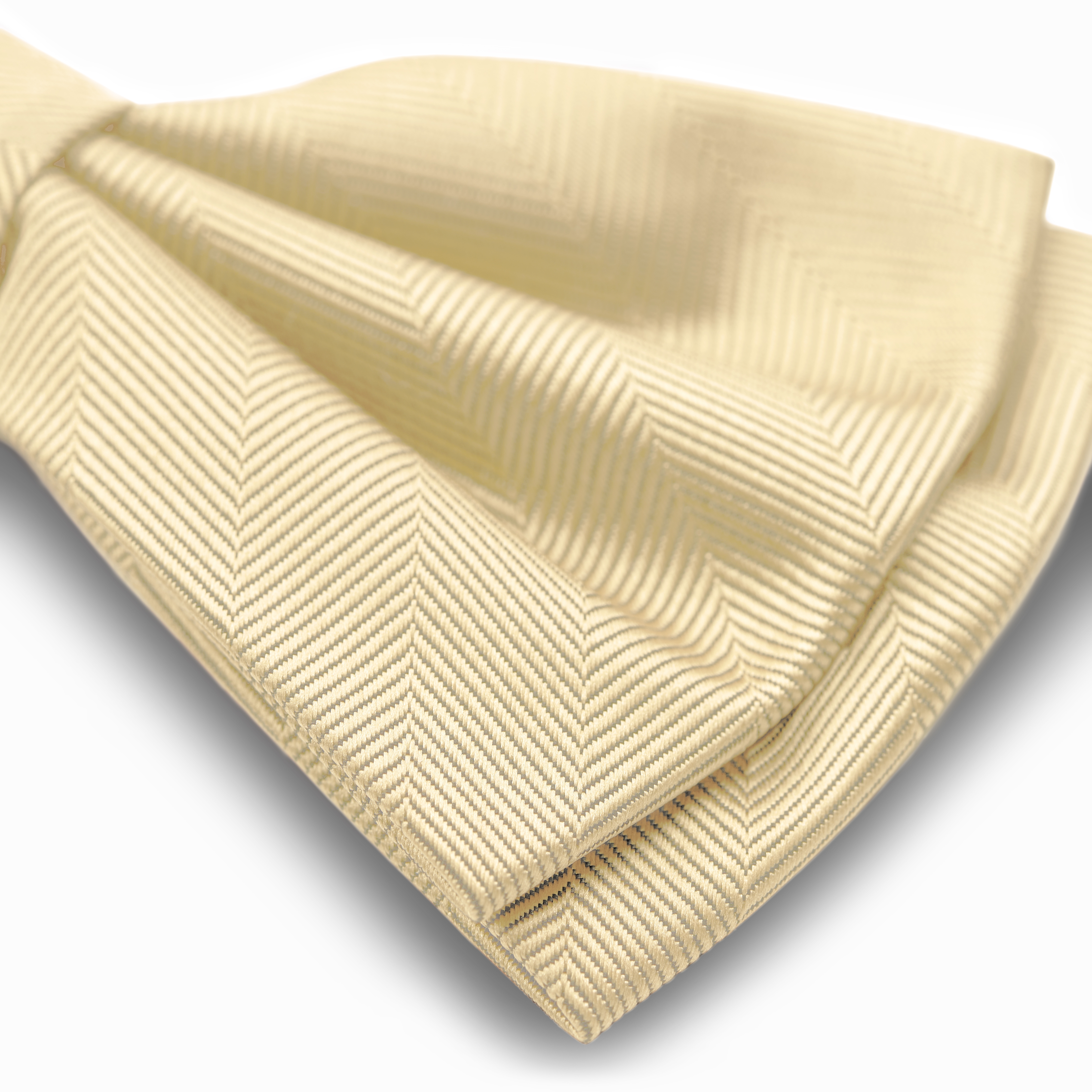 Vorgebundene Fischgräten-Fliege in Champagner - 3