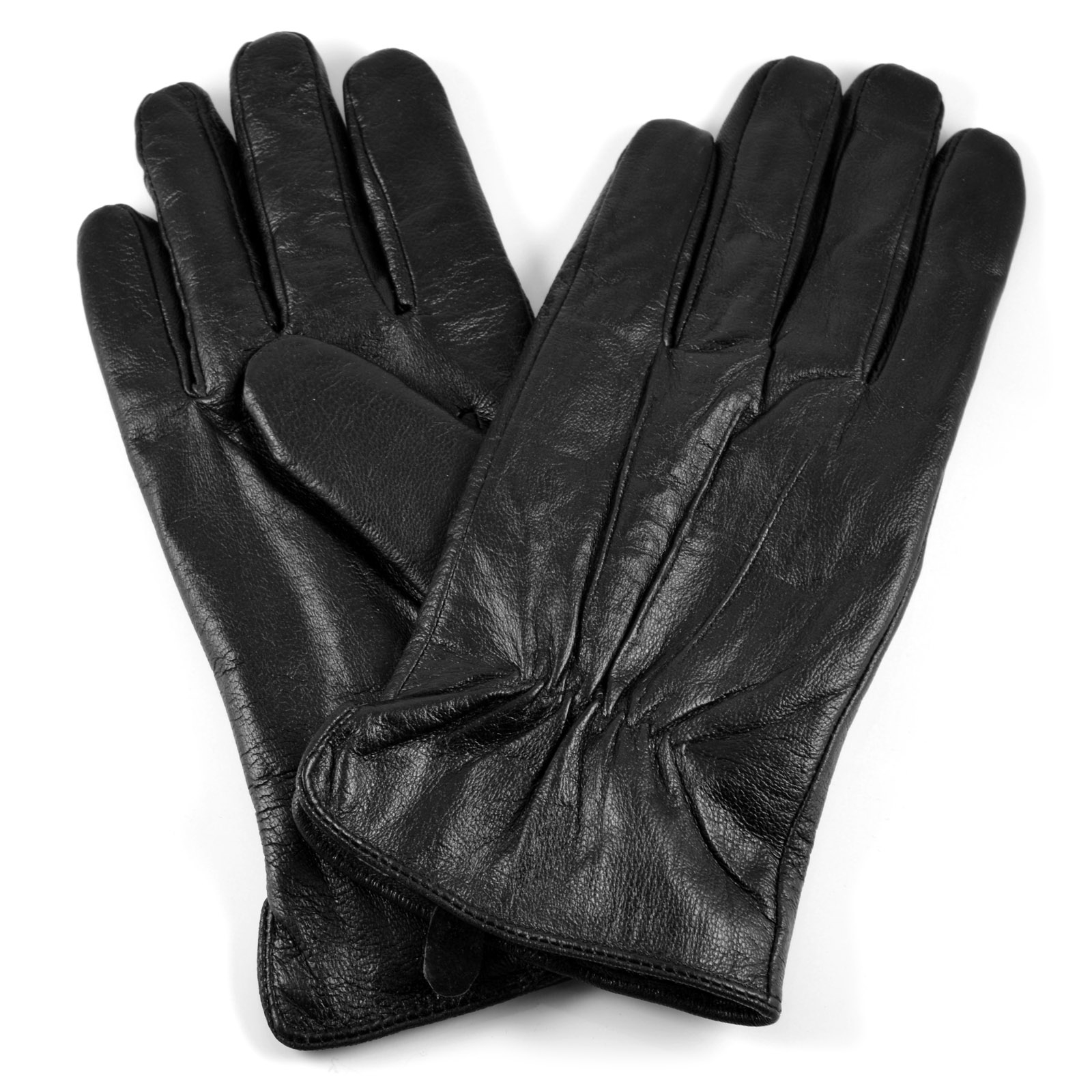 Ravenzwarte Lederen Handschoenen - 1