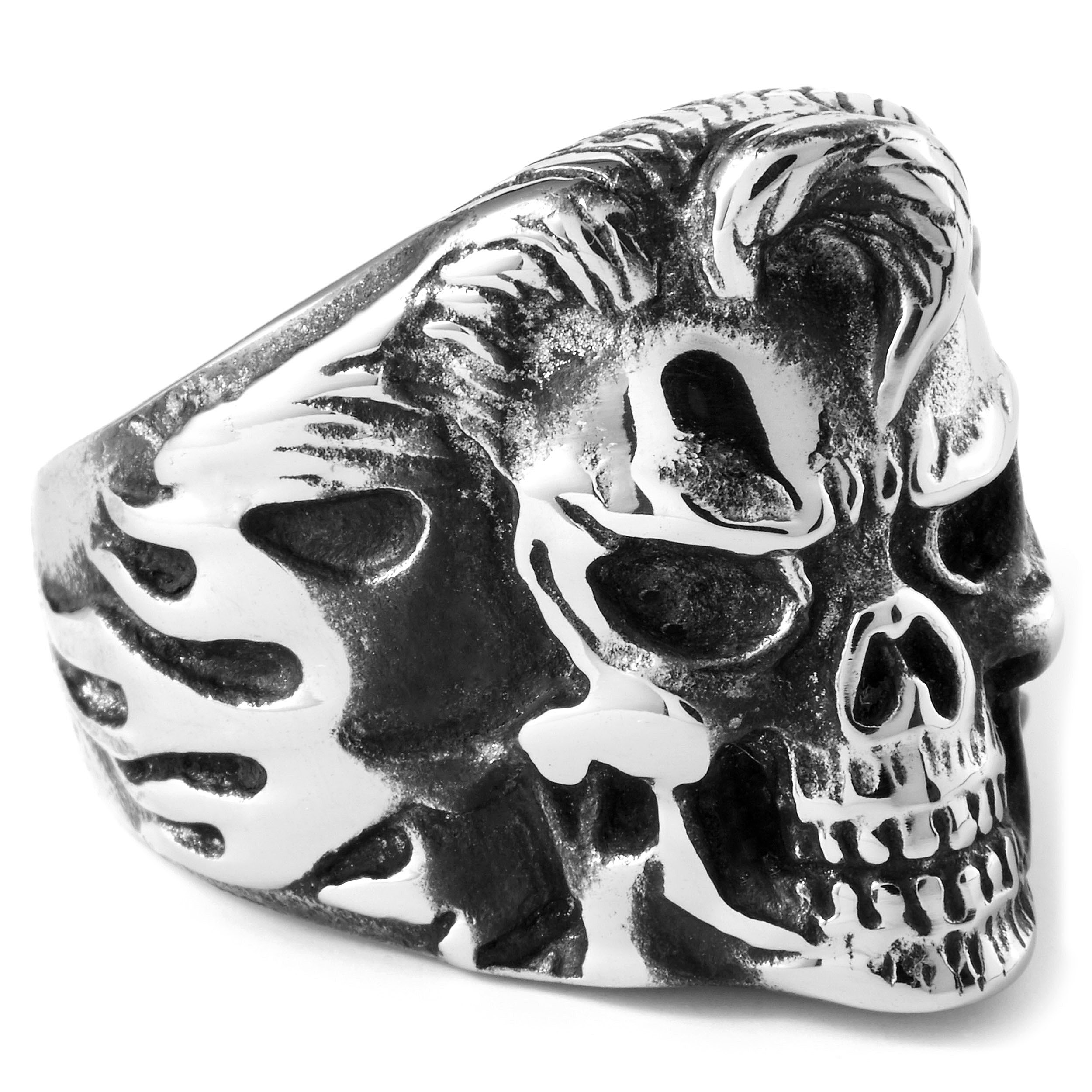 Tērauda Elvis galvaskausa gredzens - 3