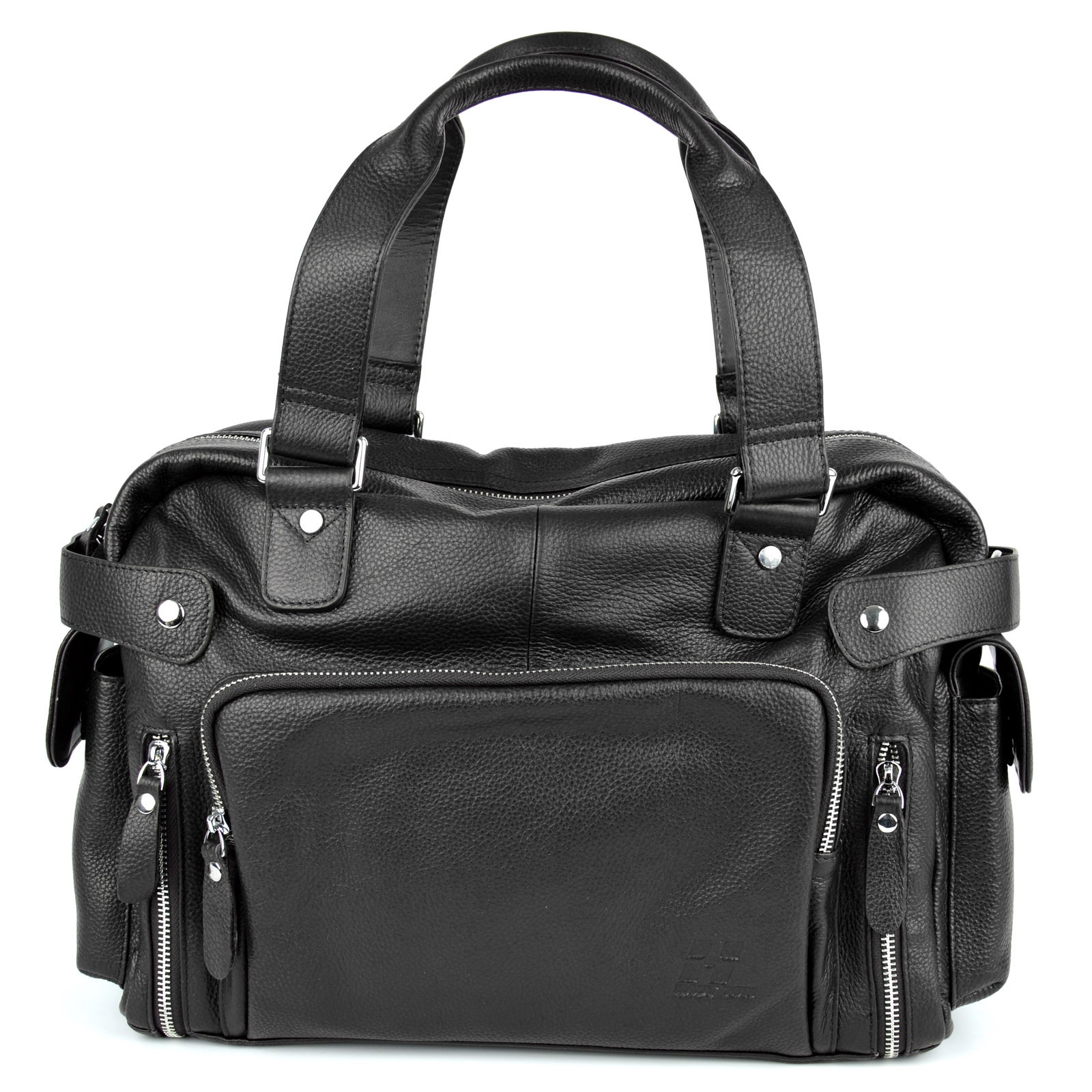 Ekskluzywna czarna torba ze skóry VT - 4