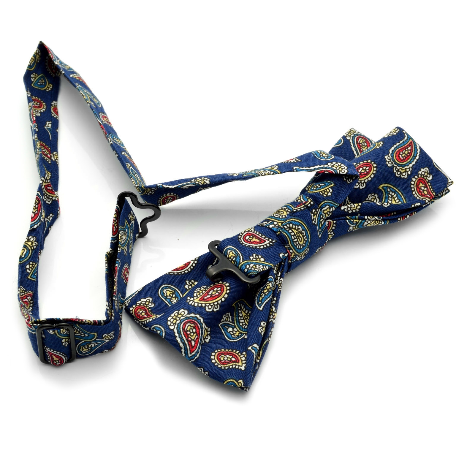 Granatowa muszka we wzór paisley - 3