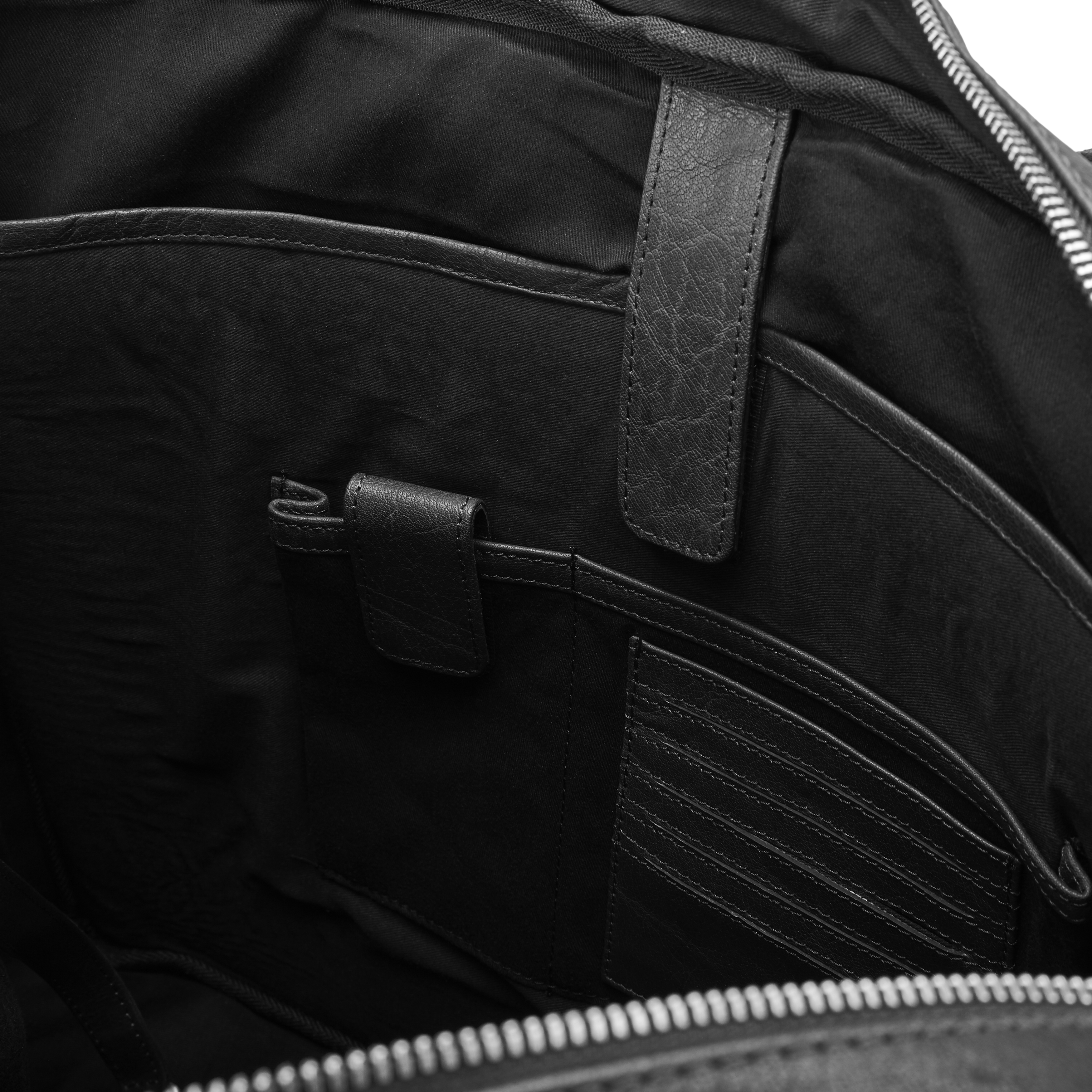 Montreal Classic Black Leather Laptop Bag  - 8