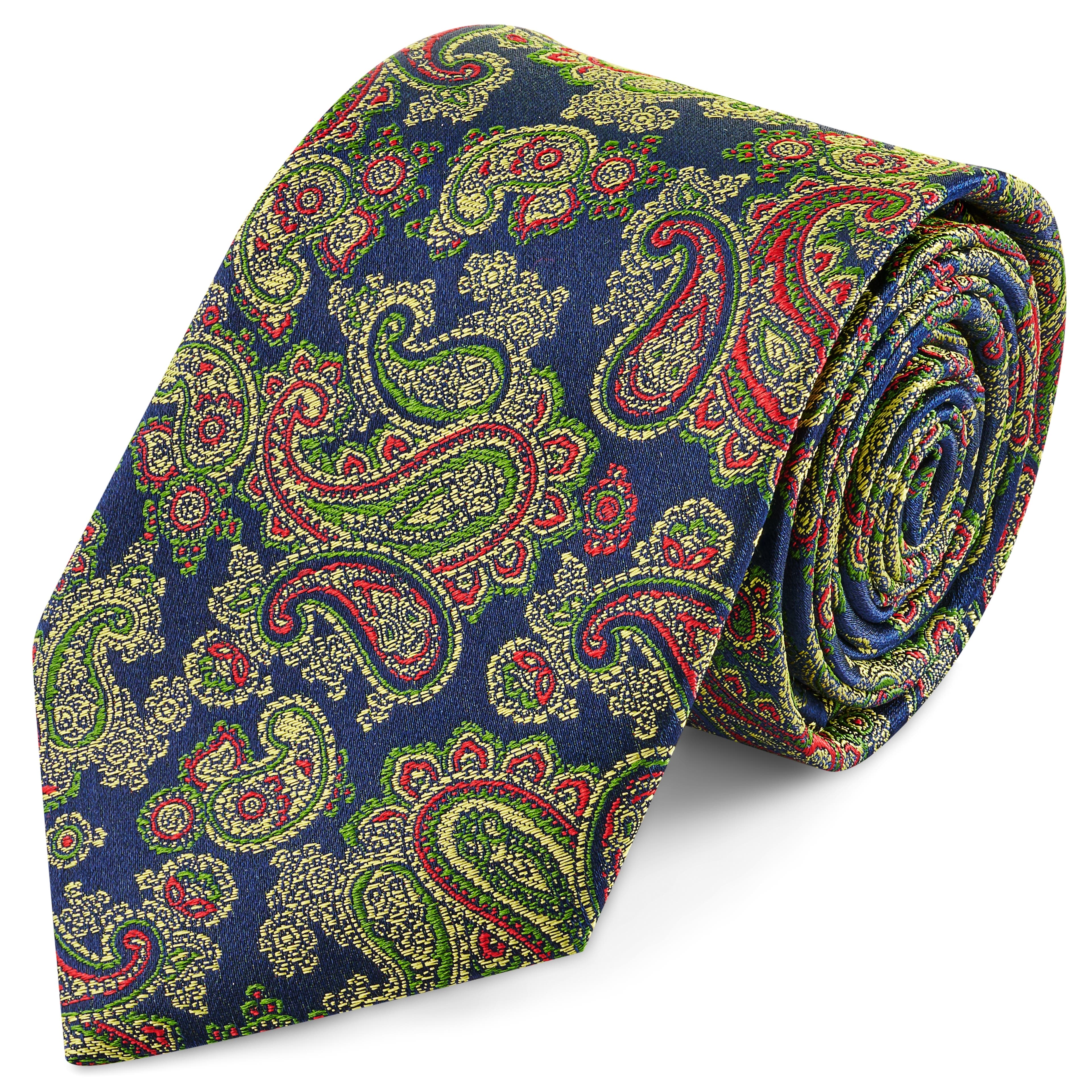 Barvita SVETLO MODRA svilena kravata širine 8 cm z vzorcem PAISLEY Barvita SVETLO MODRA svilena kravata širine 8 cm z vzorcem PAISLEY