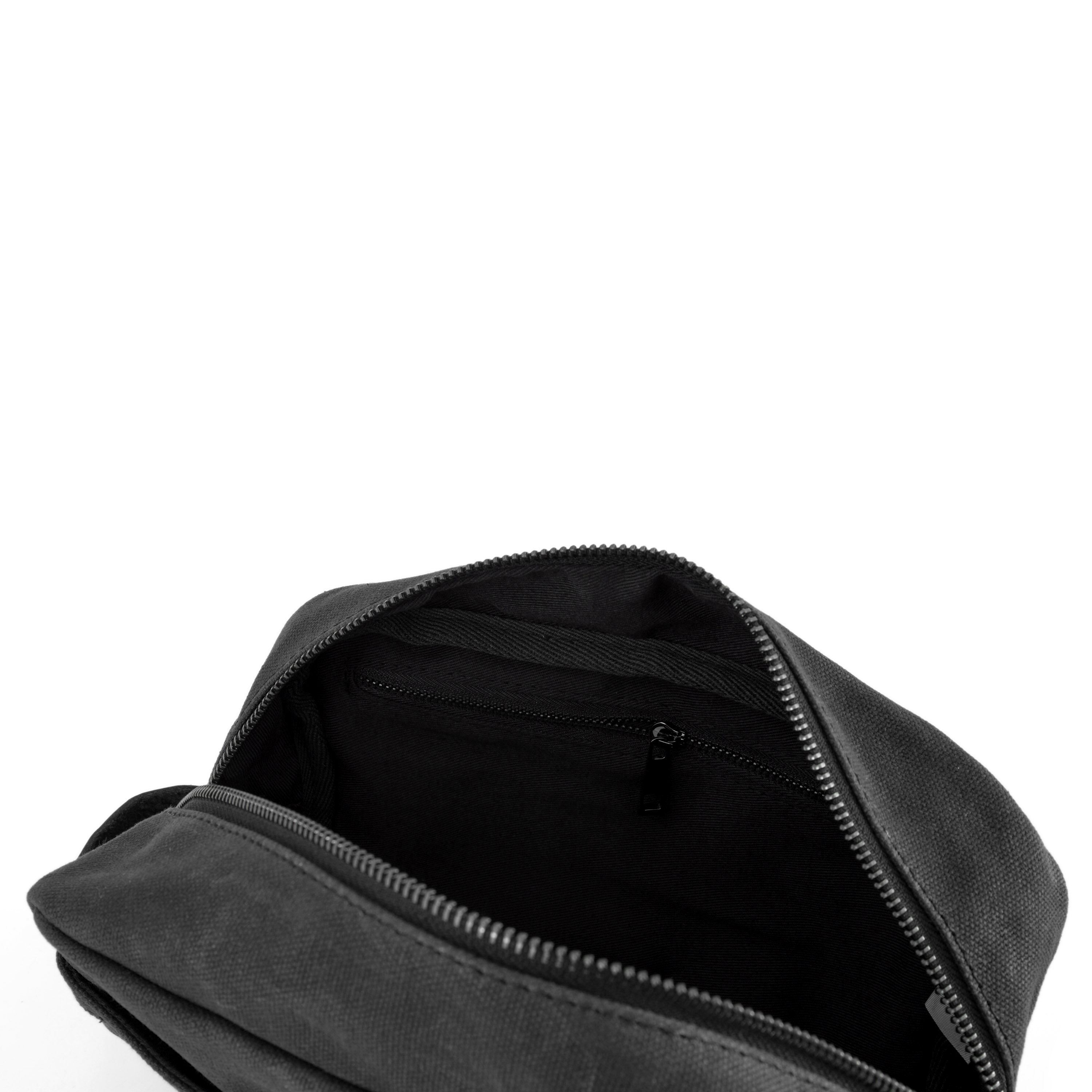 Black Bridge Waxed Canvas Washbag - 8