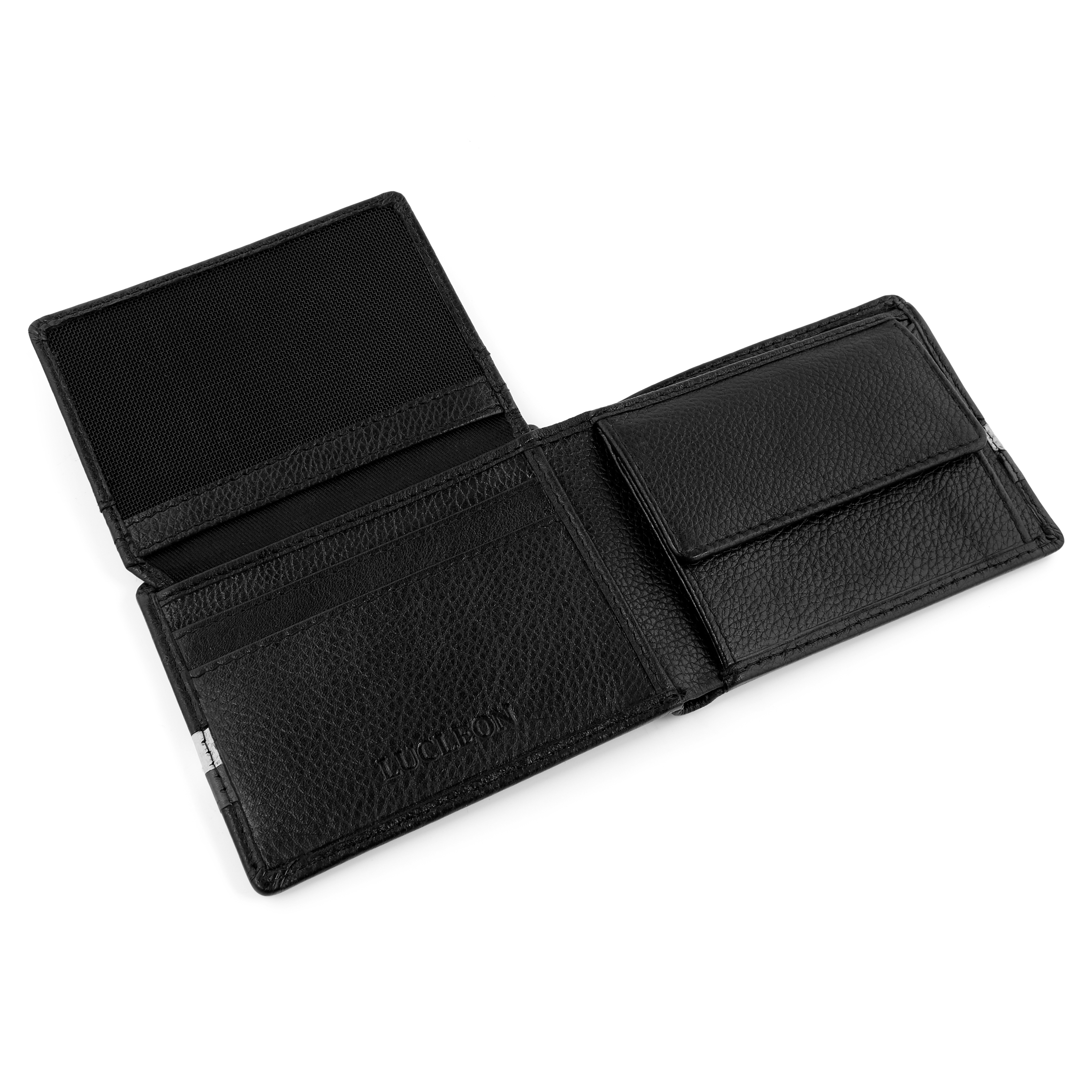 Larry crni kožni novčanik sa RFID zaštitom - 9
