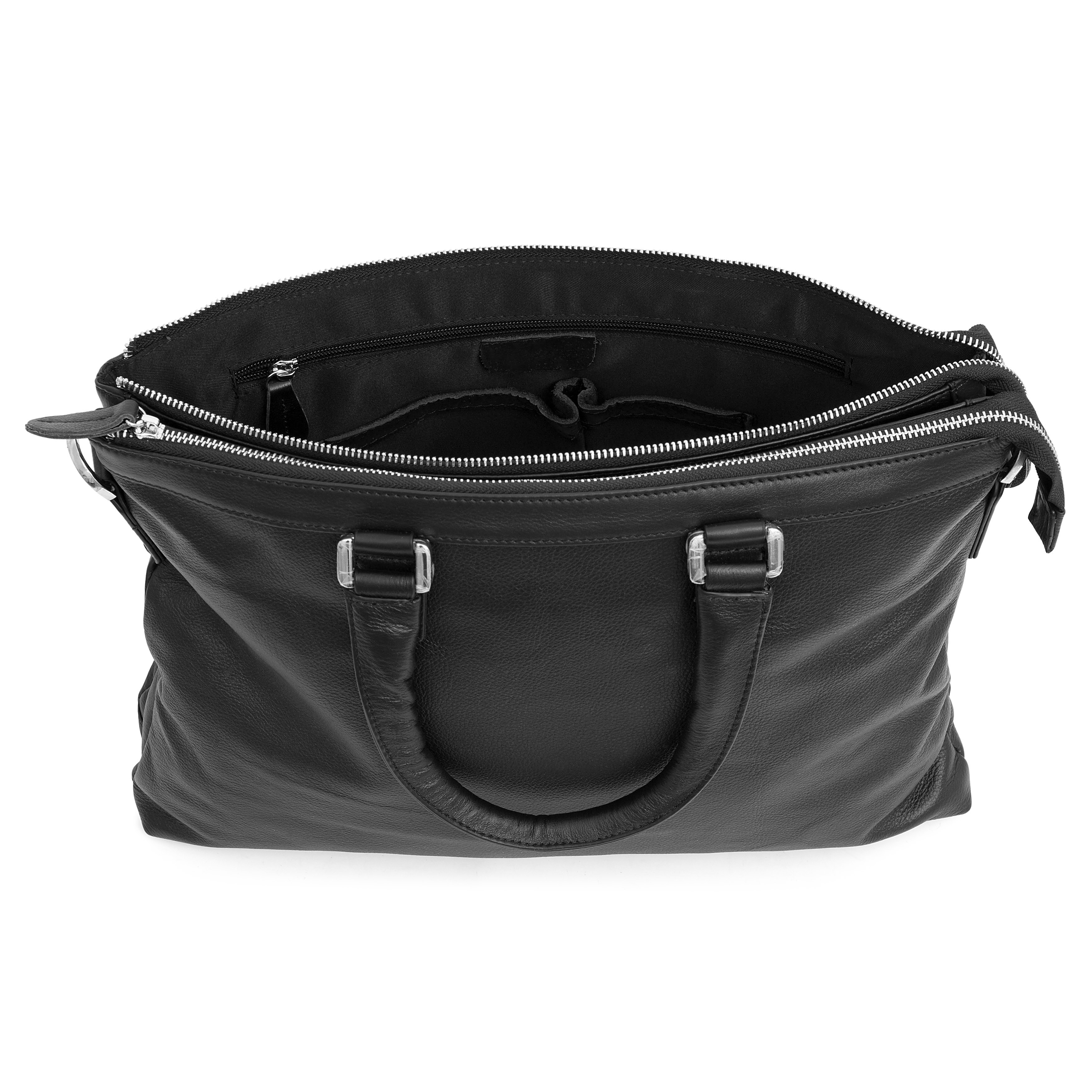Grab & Go Svart Delton Skinnveske - 12