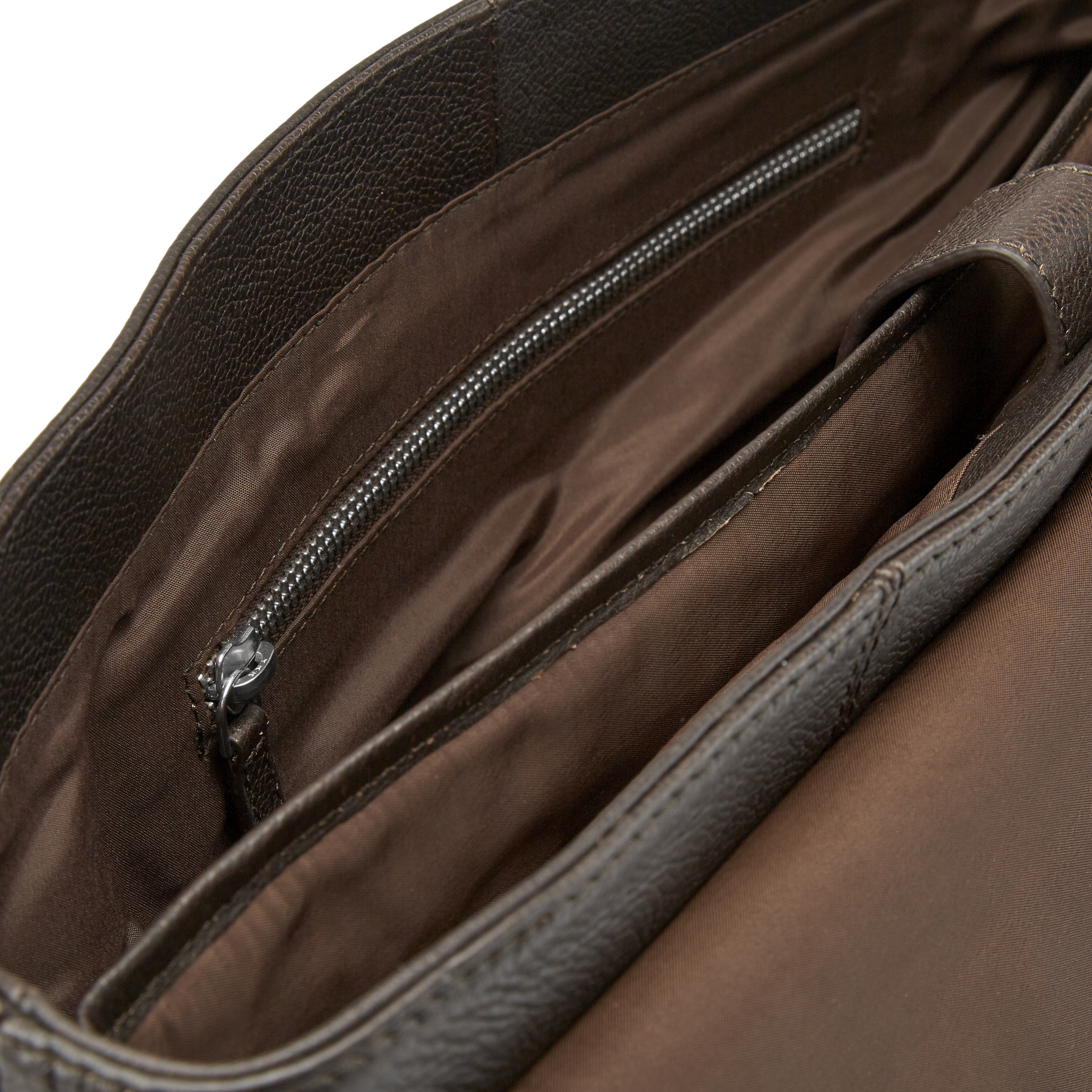 Sam Dunkelbraune Leder Messenger Tasche - 15
