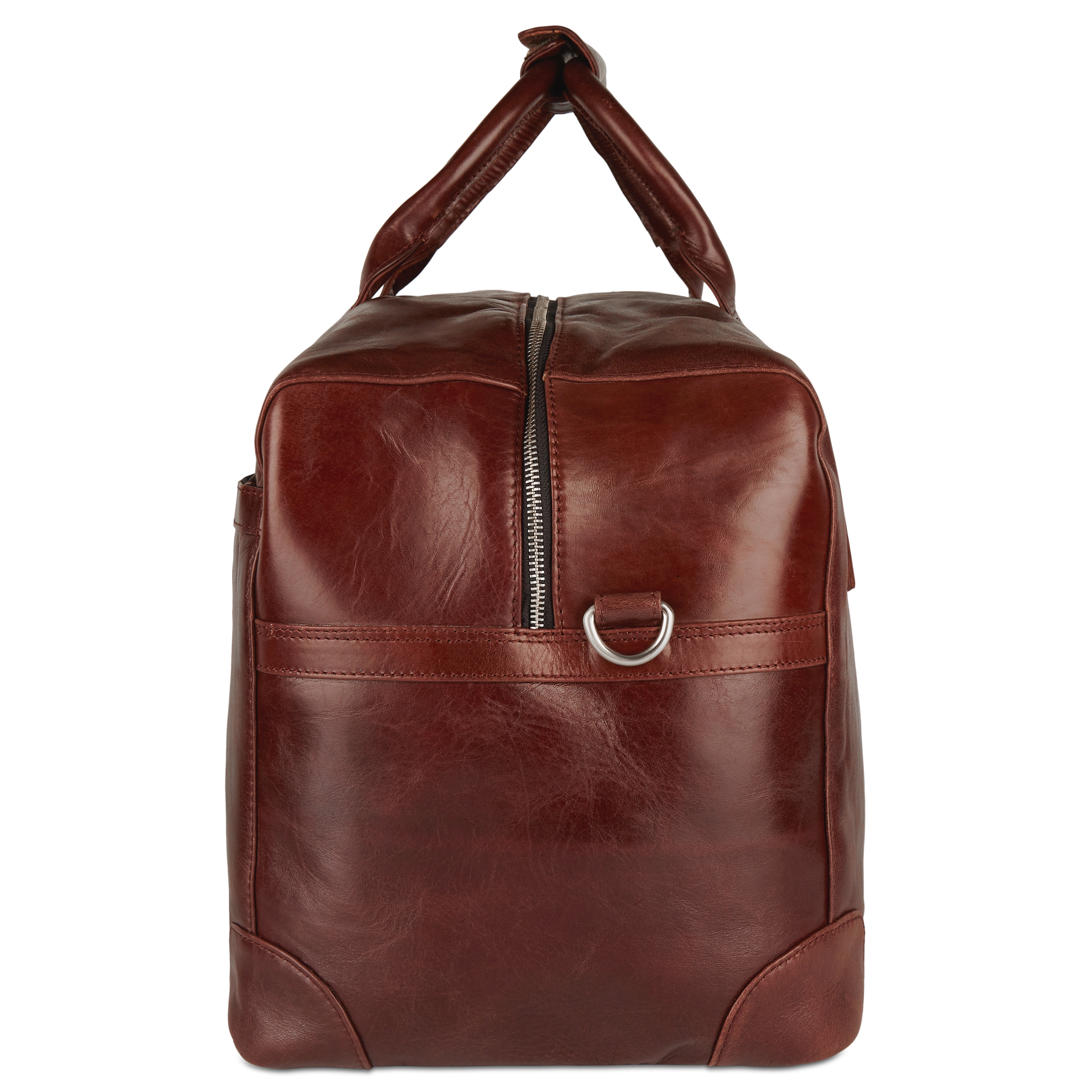 Brown Jasper Weekender Leather Bag - 5