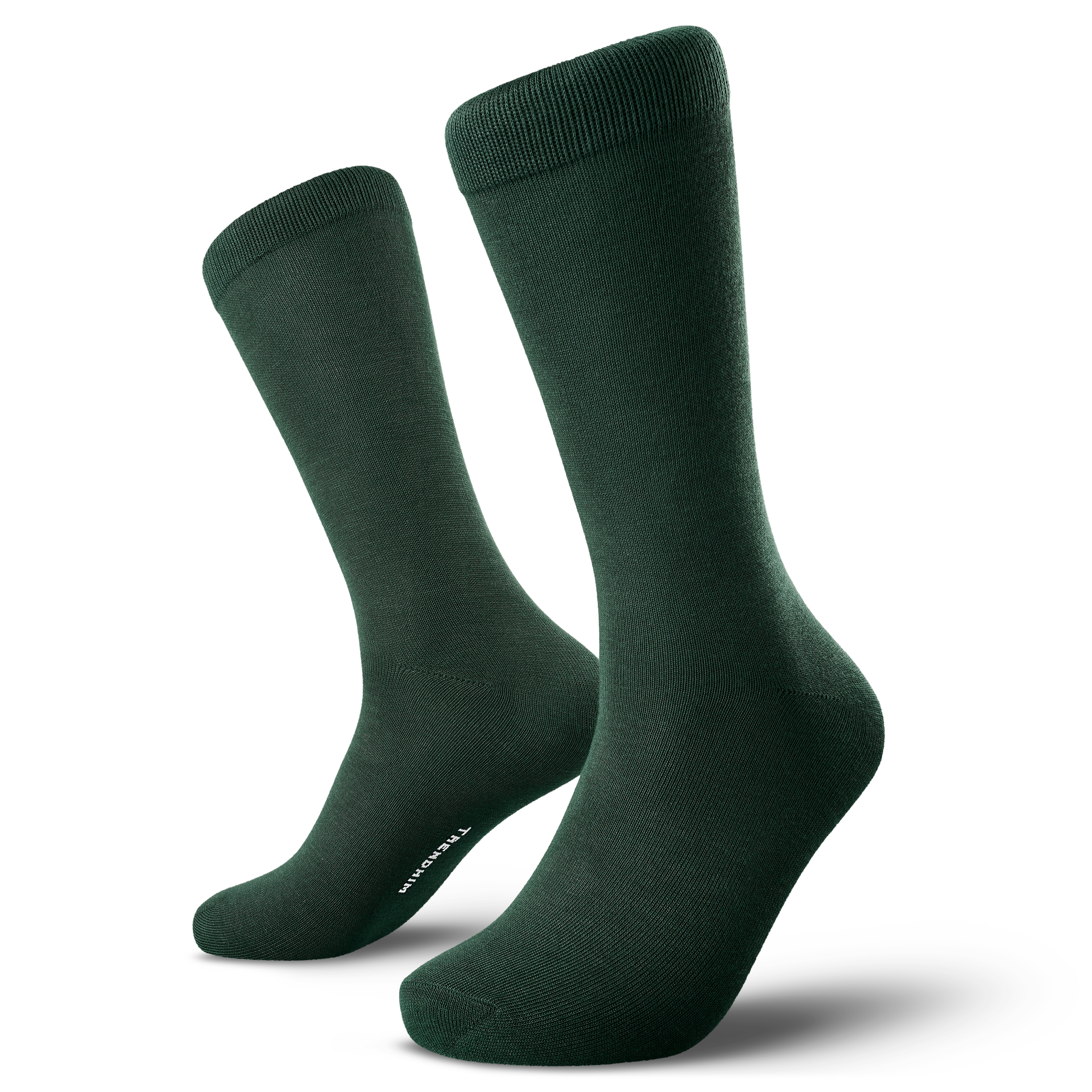 FreeFeel | 12-Pack Olive Green Bamboo Crew Socks - 2