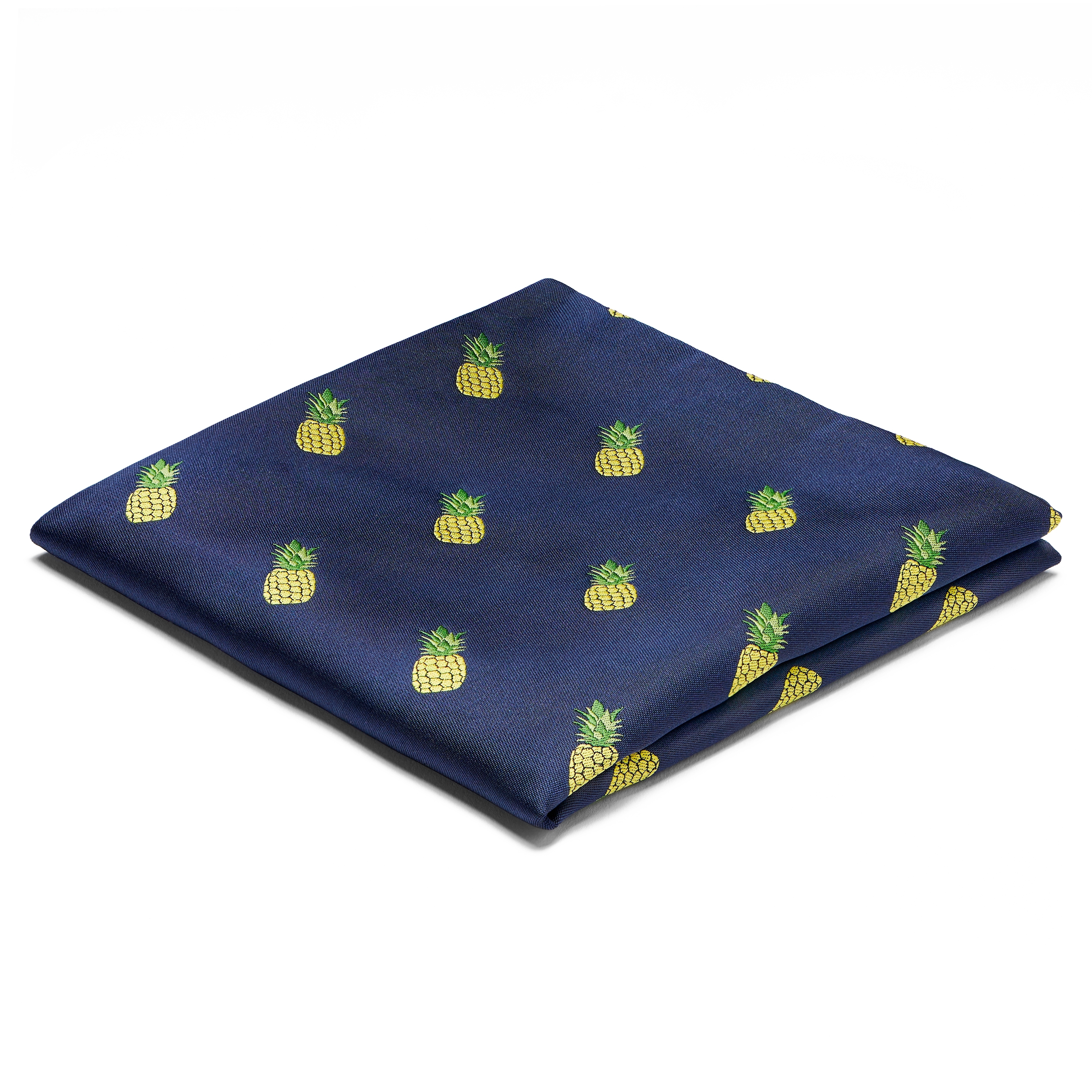 Double-Sided Pocket Square and Necktie Set With Pineapples - 3