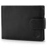Black RFID-Blocking Buffalo Leather Wallet