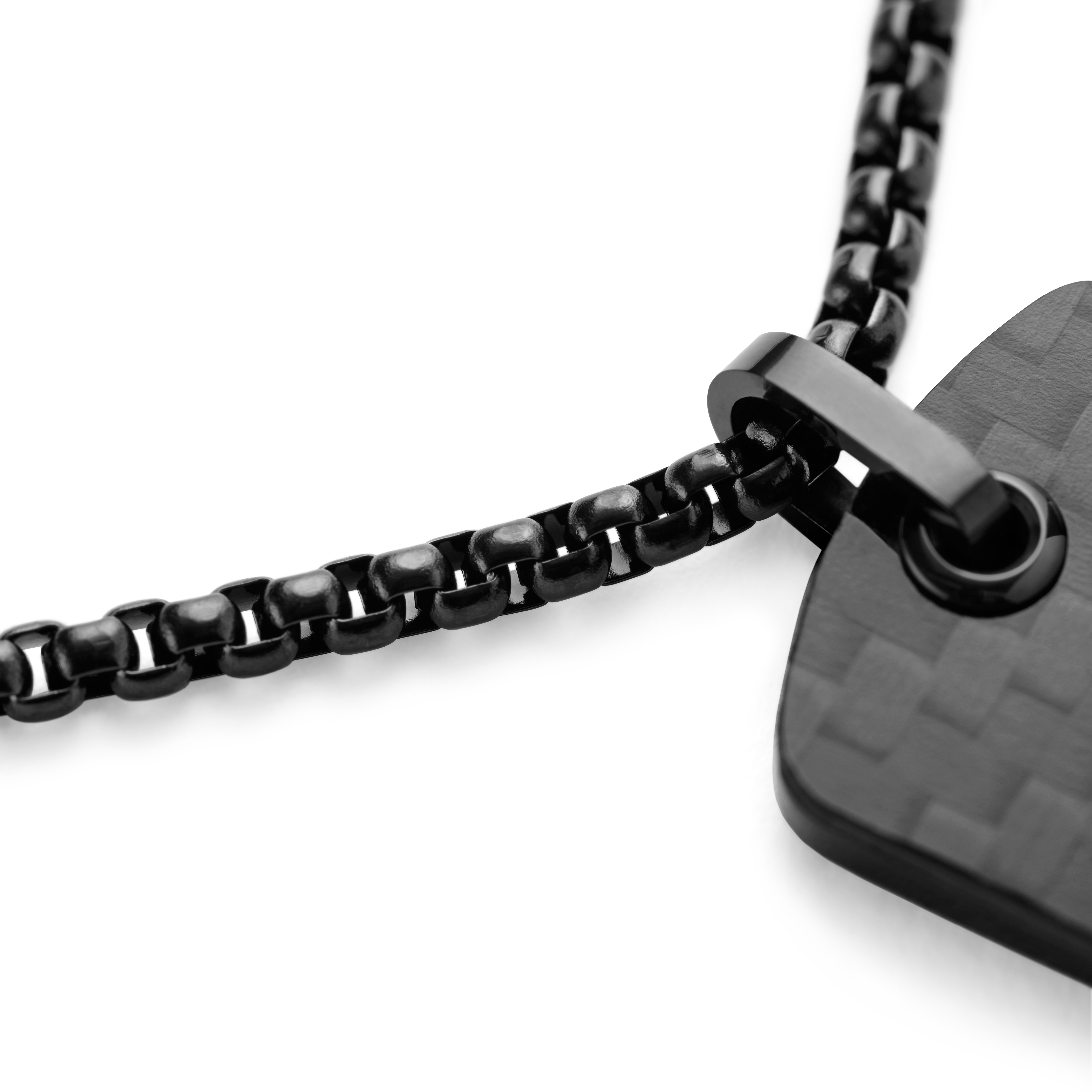 Panther | Black Carbon Fibre Dog Tag Necklace - 5