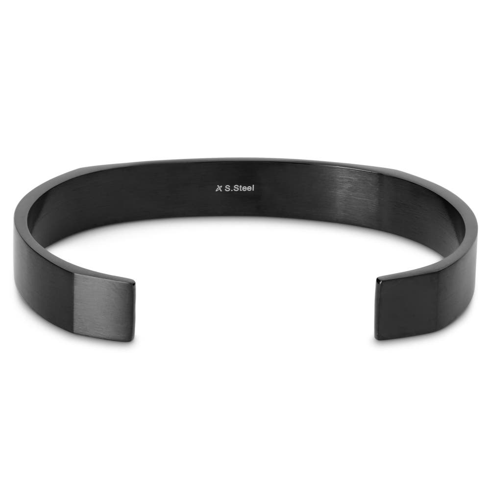 hover: Brushed Black Cuff Bracelet hover: Brushed Black Cuff Bracelet