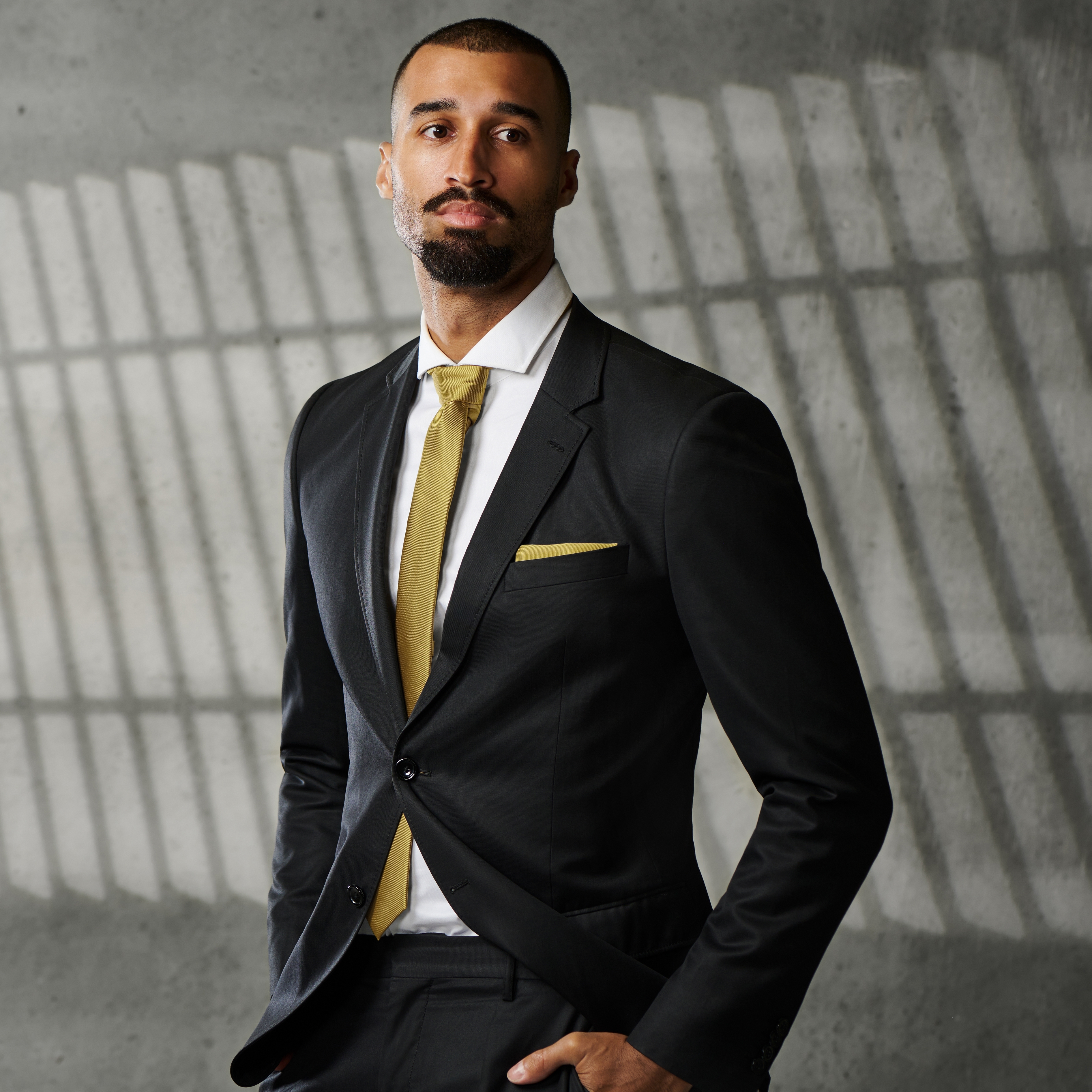 6 cm Senfgelbe Grosgrain Skinny Krawatte - 2