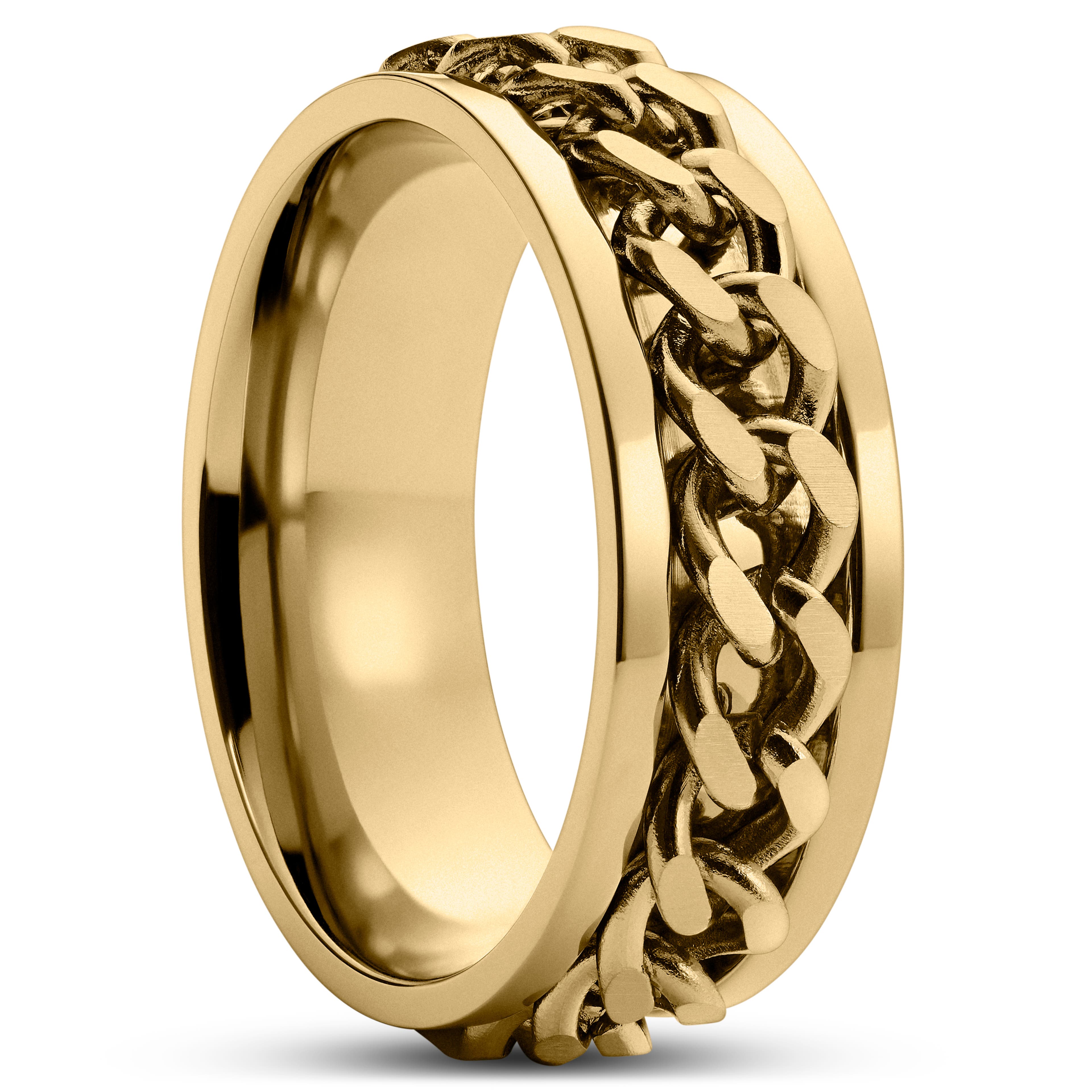 Sentio | Goldfarbener Edelstahl Kettenring Sentio | Goldfarbener Edelstahl Kettenring