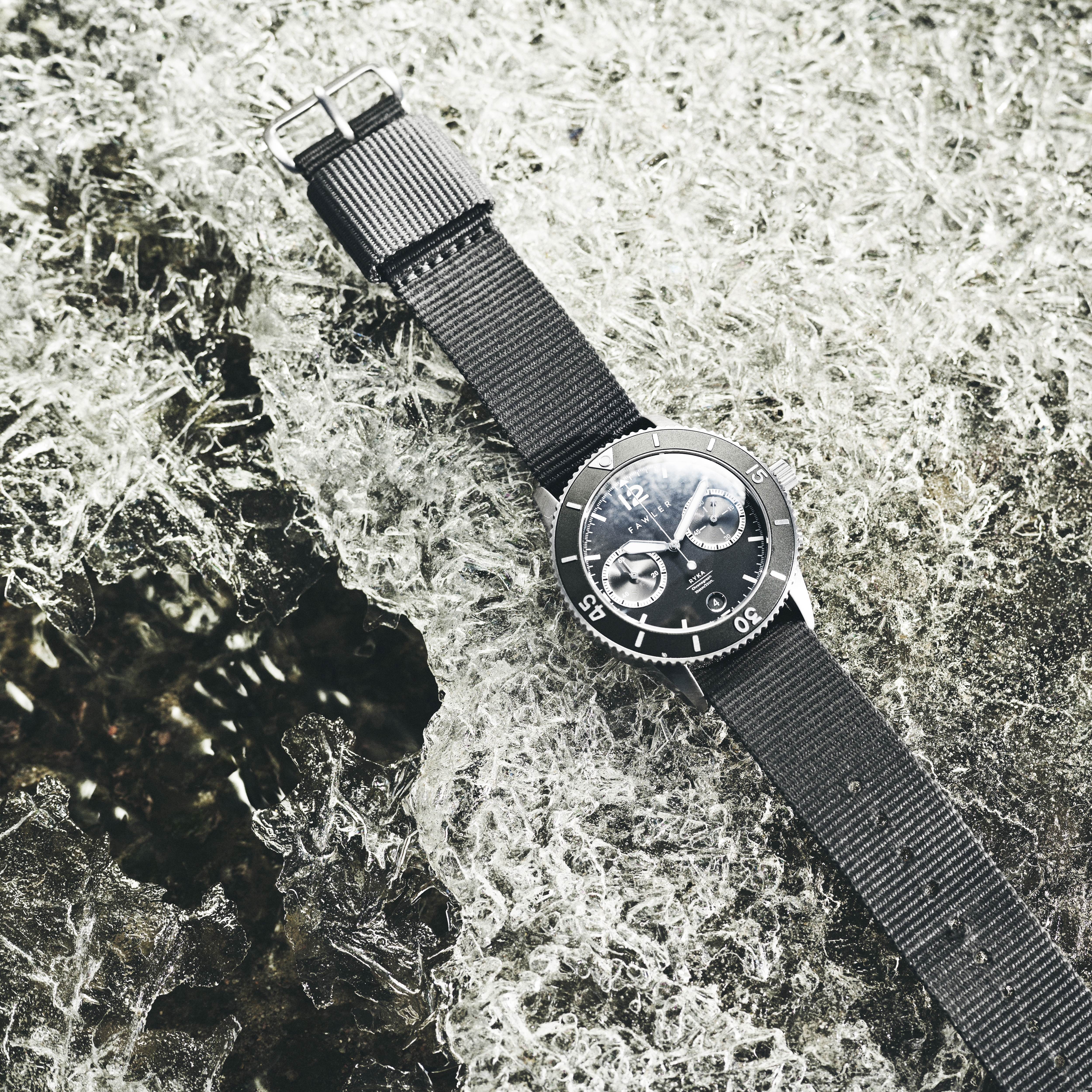 Ryka | Сребристо-сив военен часовник за гмуркане - 5