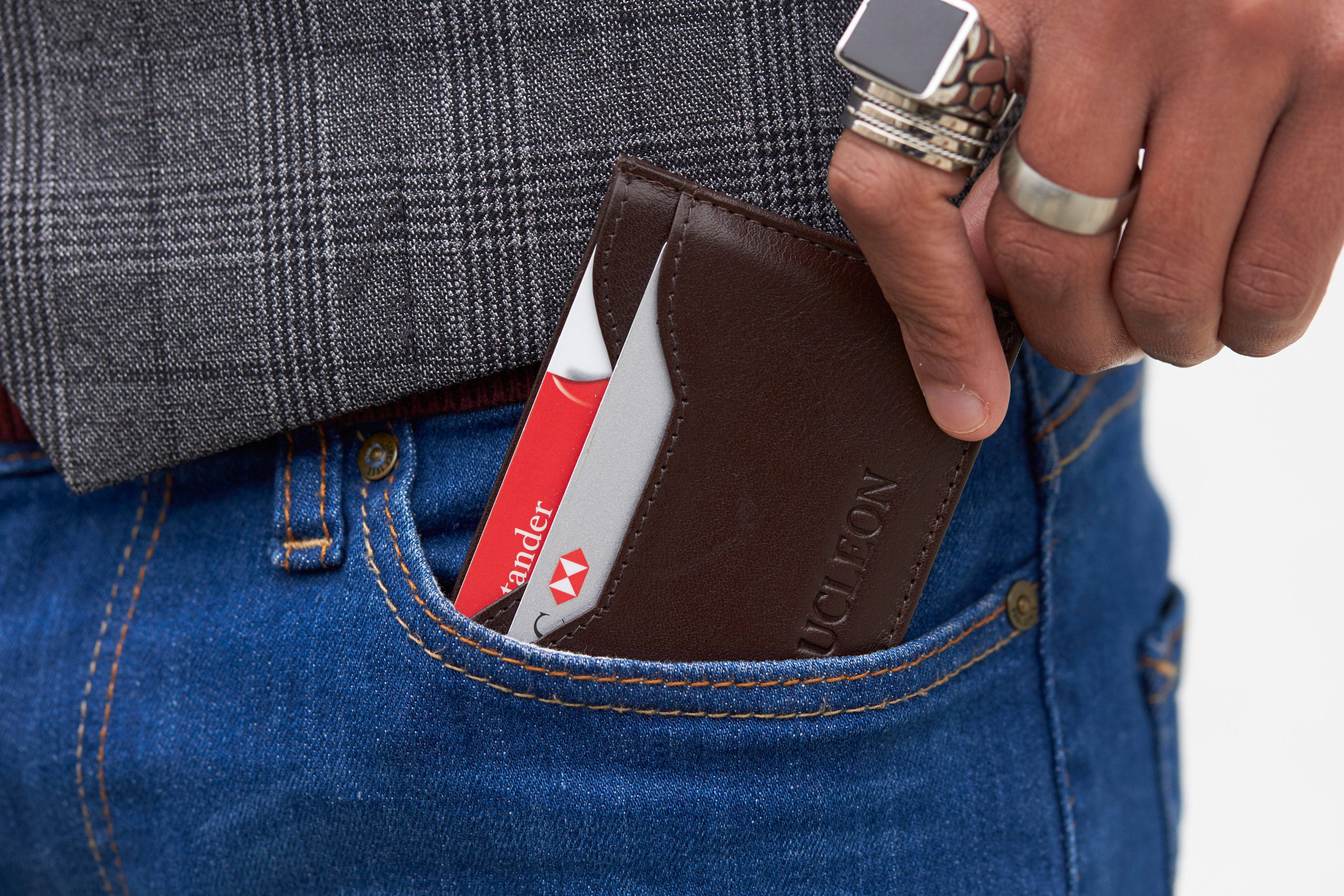 Brun RFID Bruce Korthållare - 6