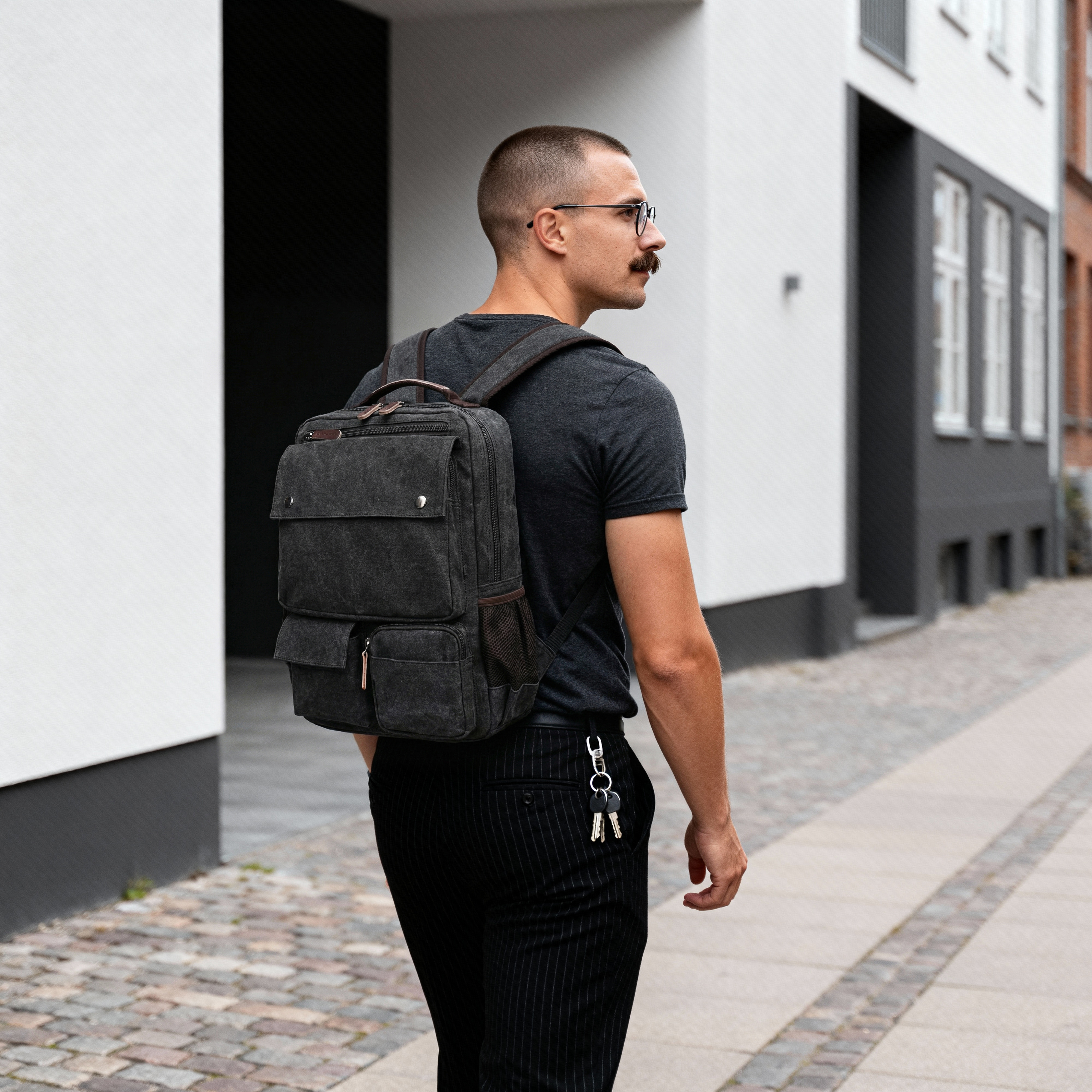 Grey Compact Backpack - 3