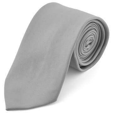 Semplice cravatta grigio chiaro da 8 cm Semplice cravatta grigio chiaro da 8 cm