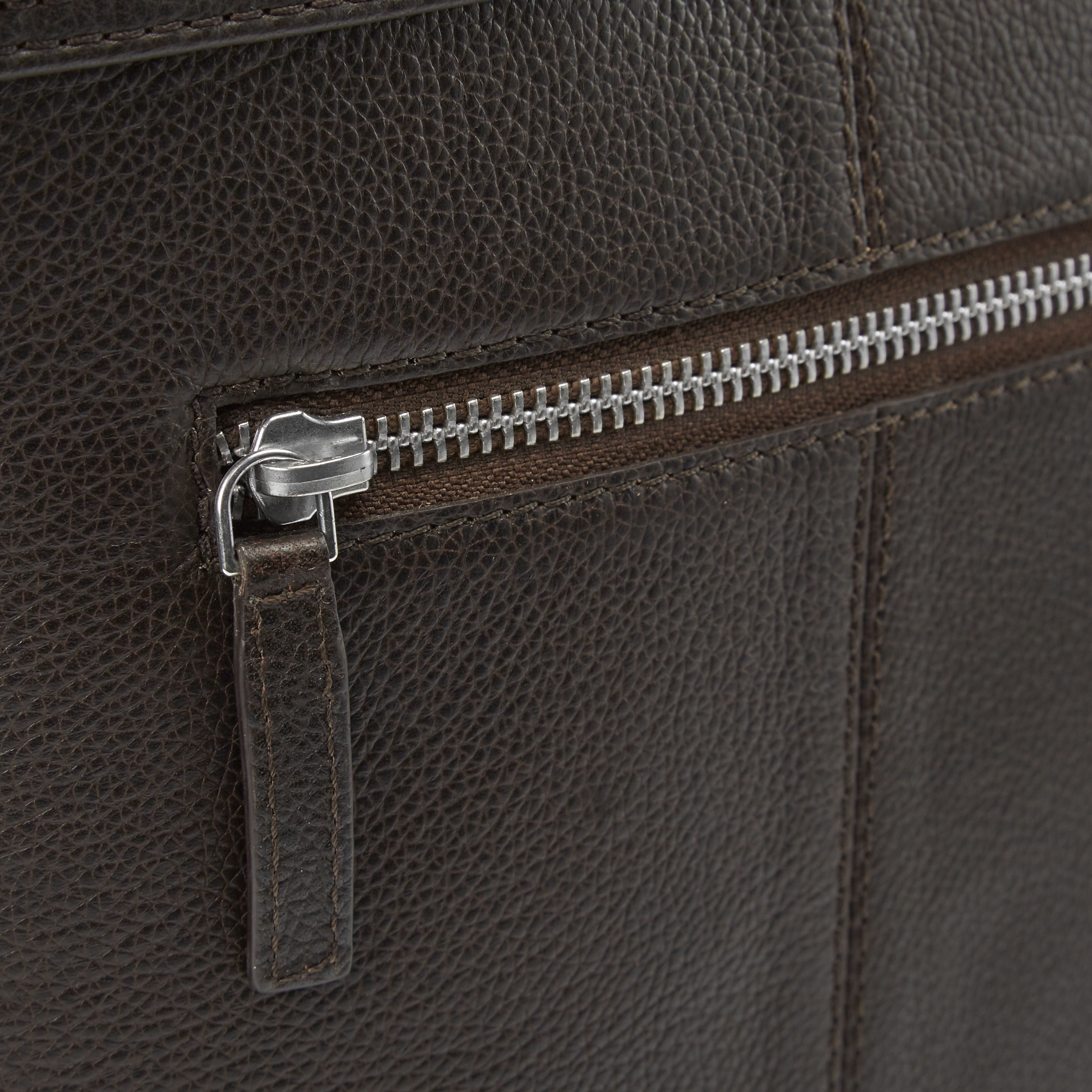 Sam Dunkelbraune Leder Messenger Tasche - 11