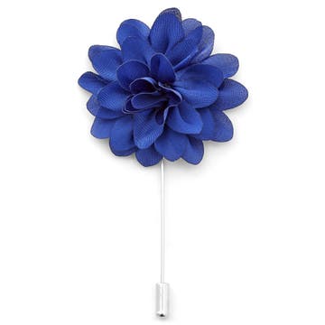 Boutonnière à fleur bleu "La royale" 