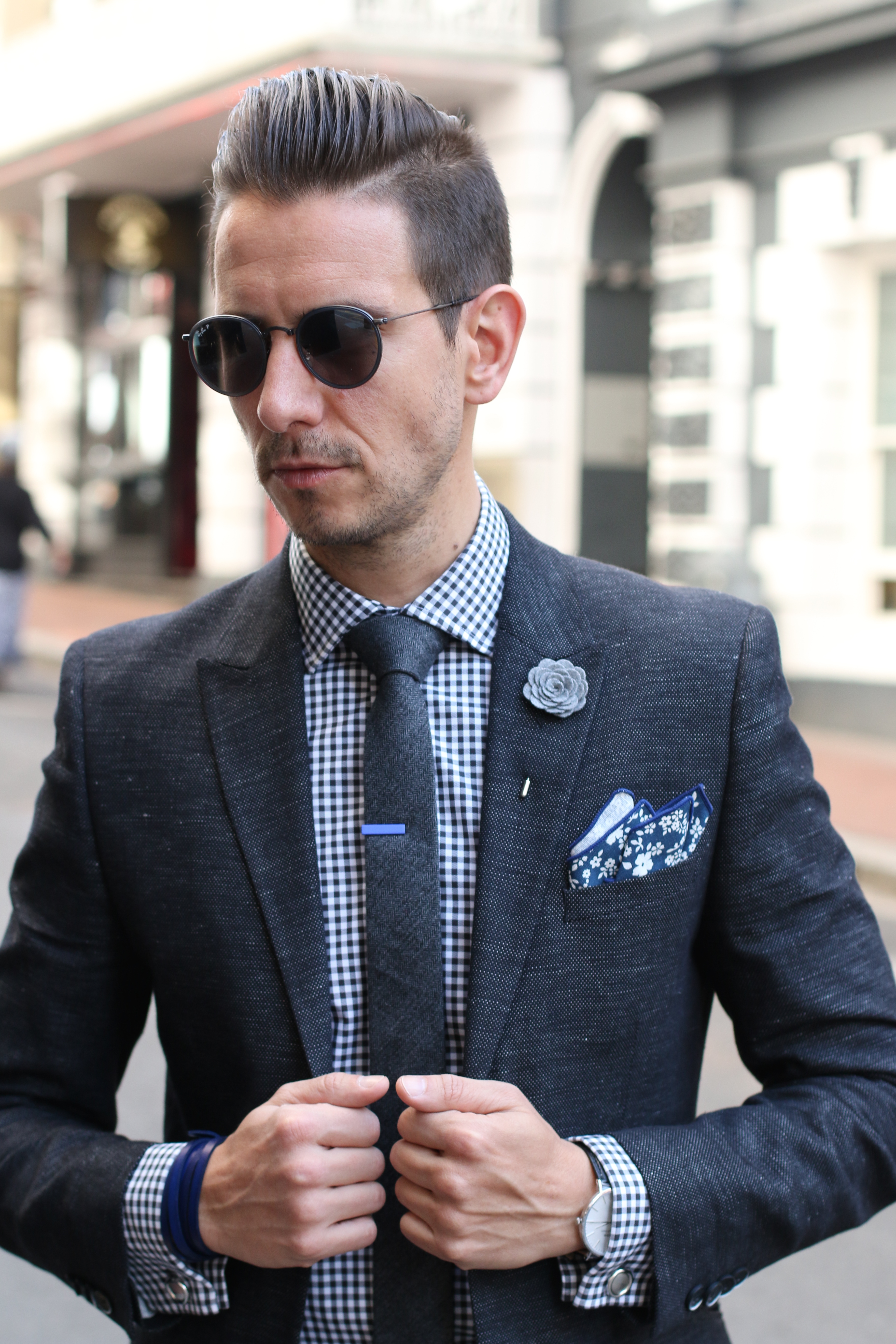 Grey Rose Lapel Pin - 5