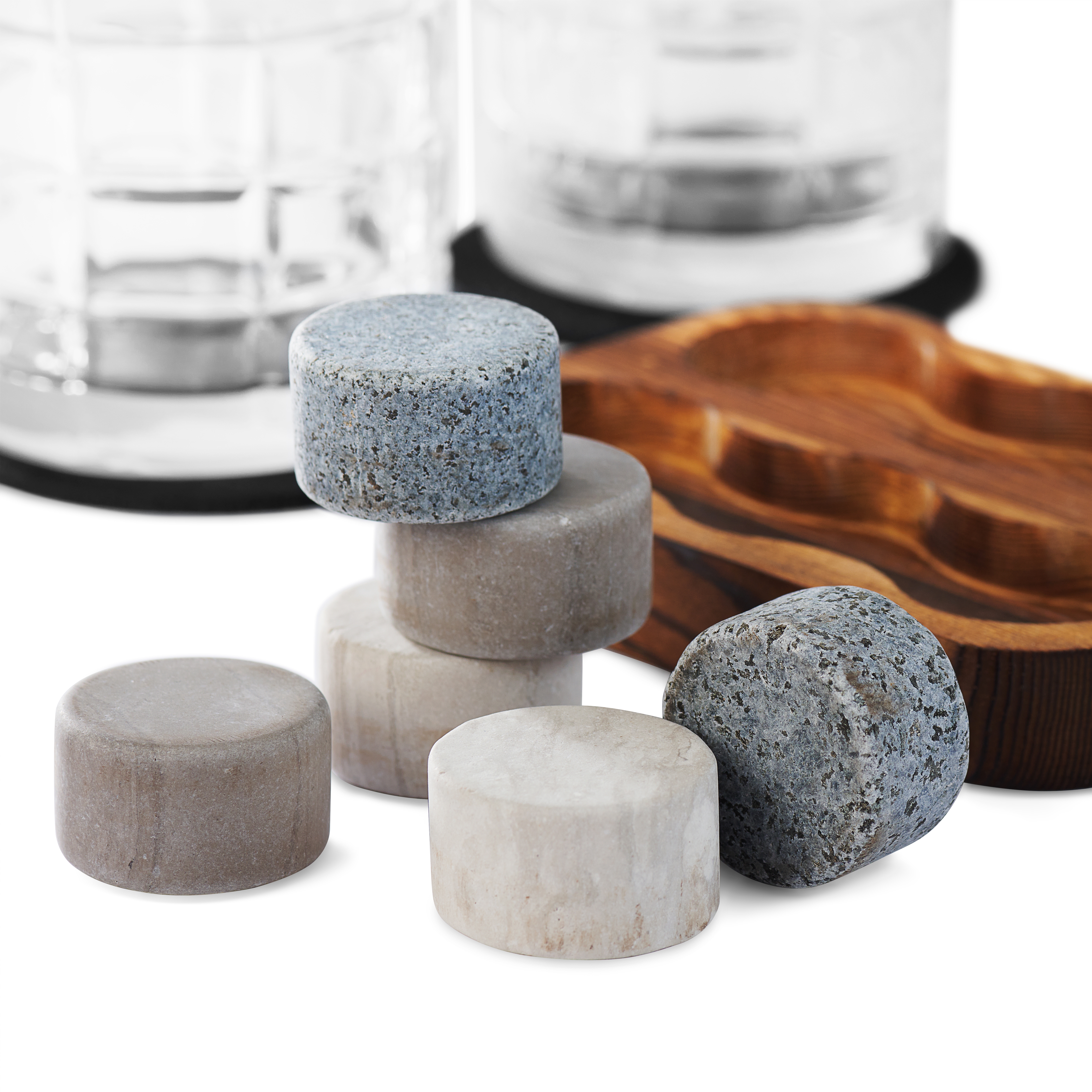 Juego de Whisky | Piedras de Granito y Posavasos - 2