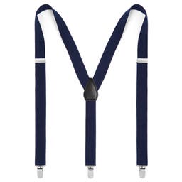 Slim Royal Blue Clip-On Suspenders
