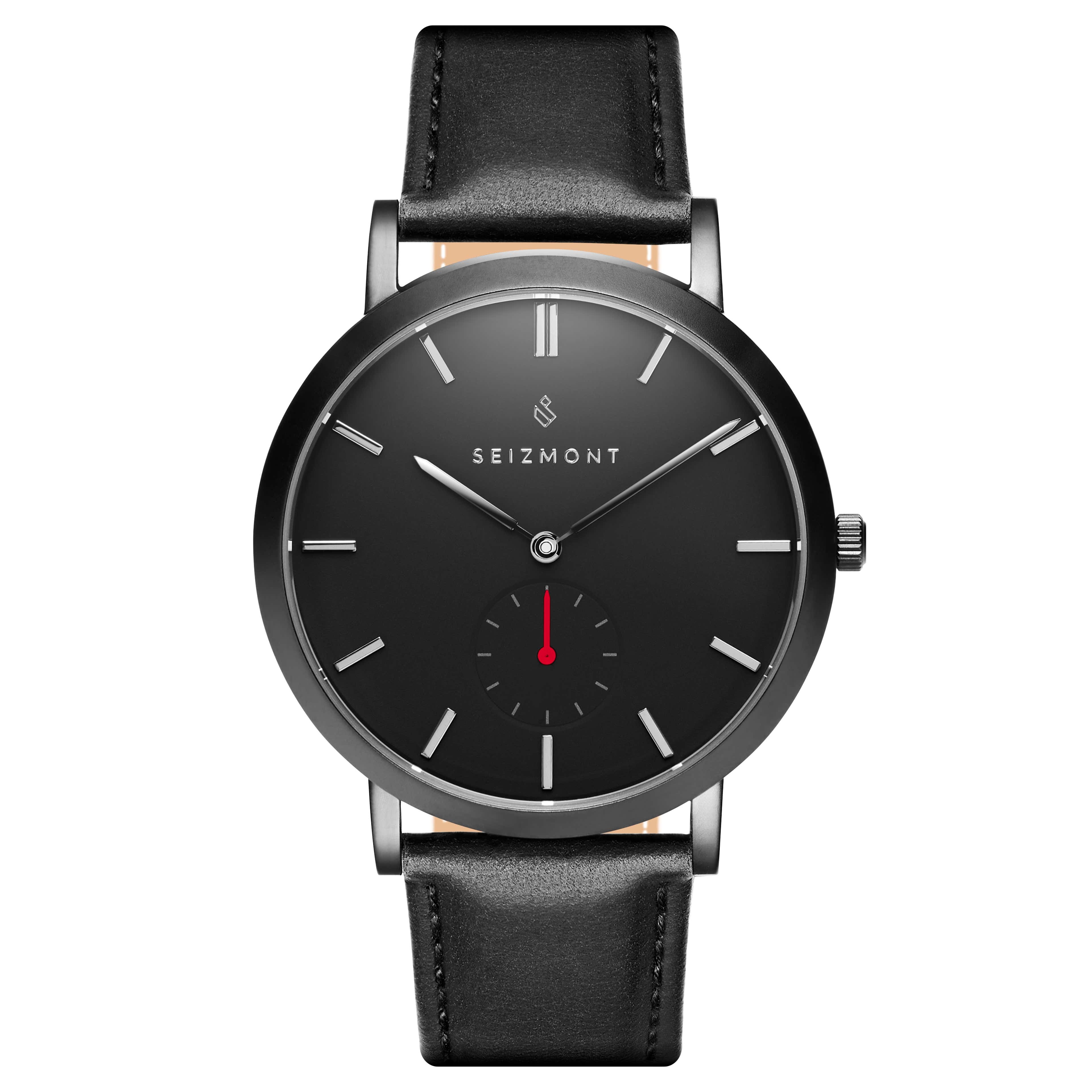 Aether Isaac Minimalist Black & Red Watch