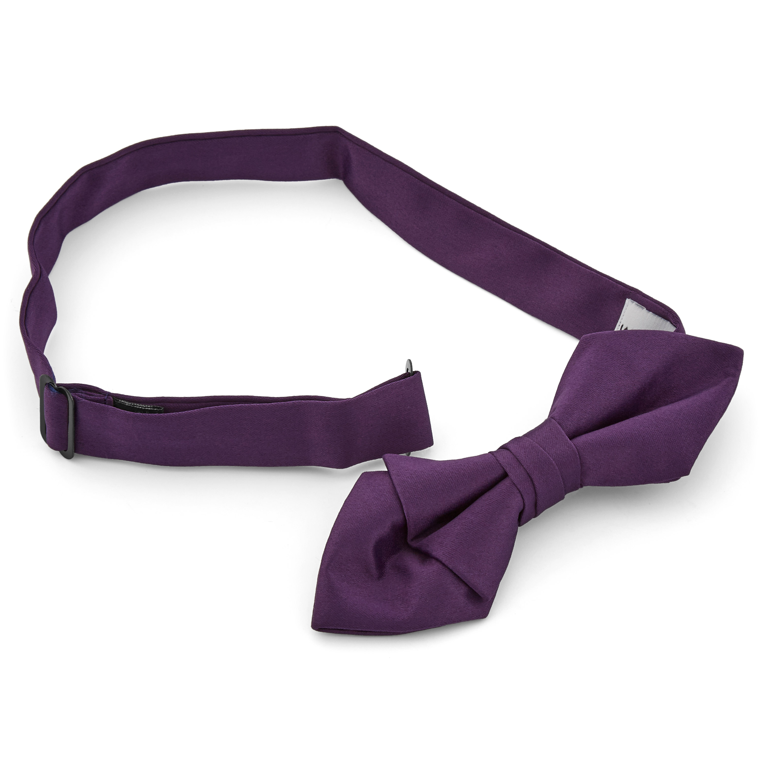 Dark Purple Basic Pointy Pre-Tied Bow Tie - 2