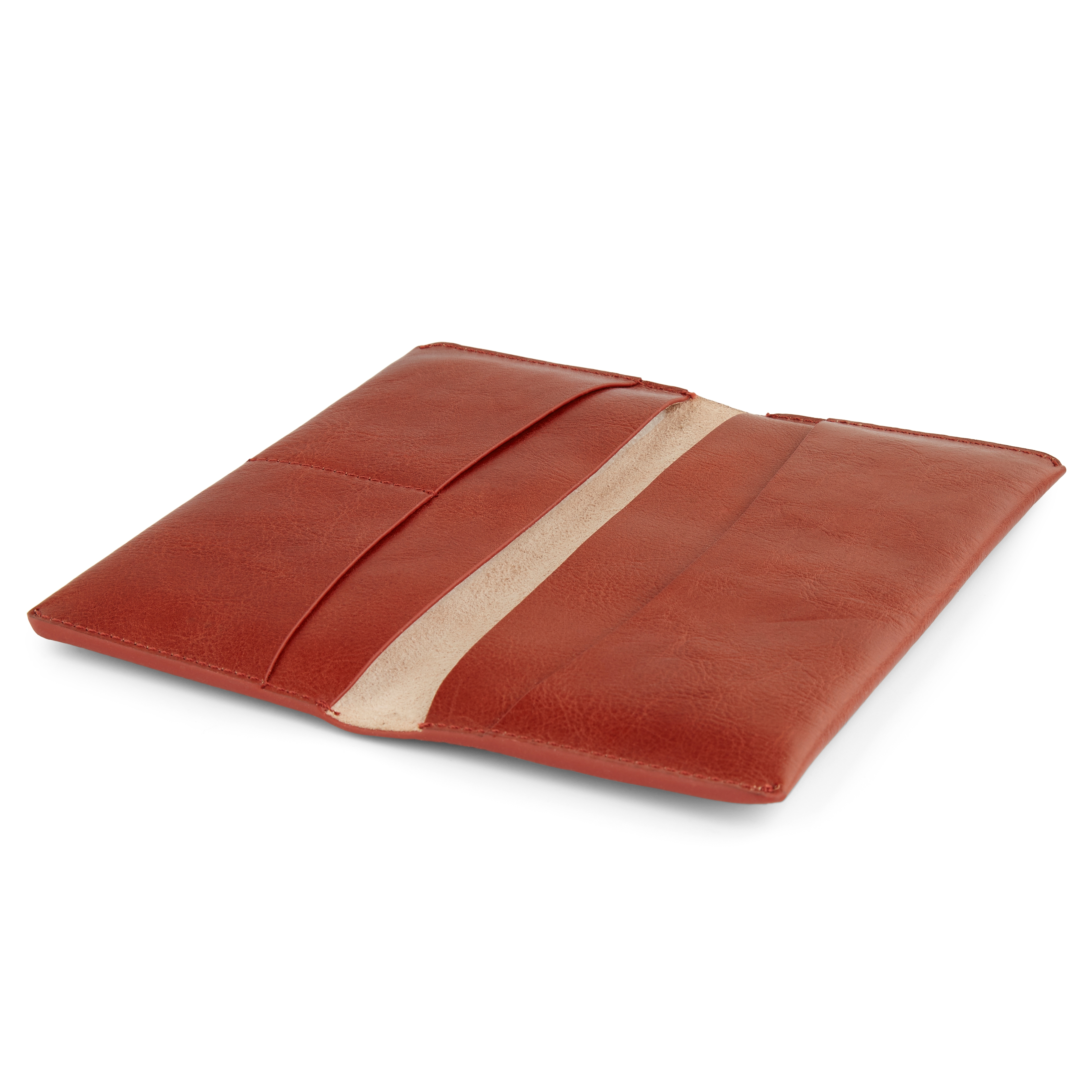 Cartera espaciosa de cuero marrón - 5