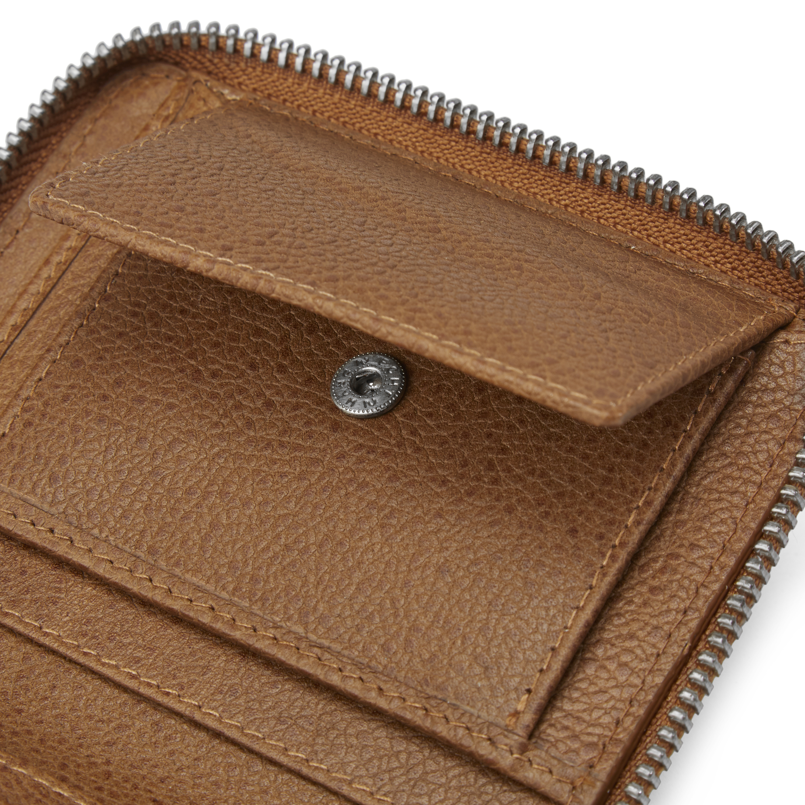 Mini Tan Leather RFID-Blocking Wallet - 7