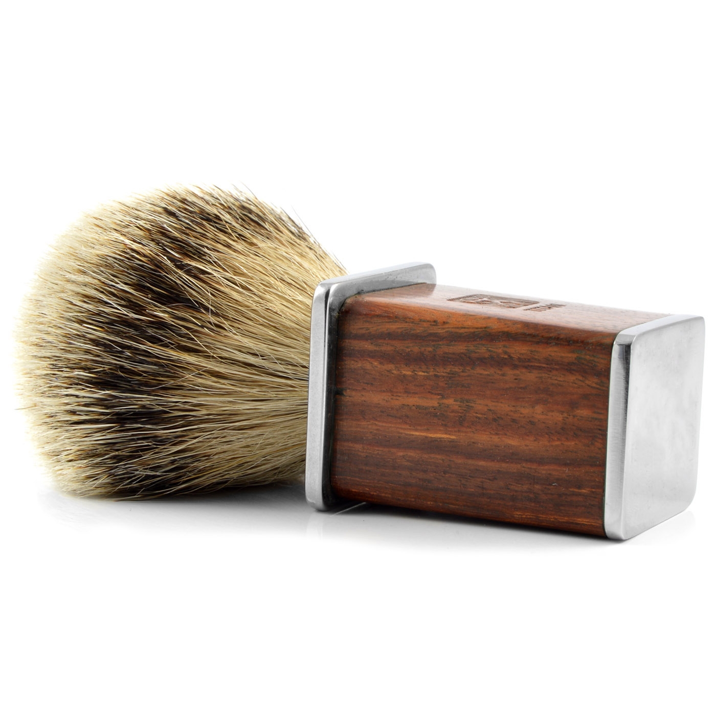 Rød eik Silver Tip Badger Barberkost  - 2